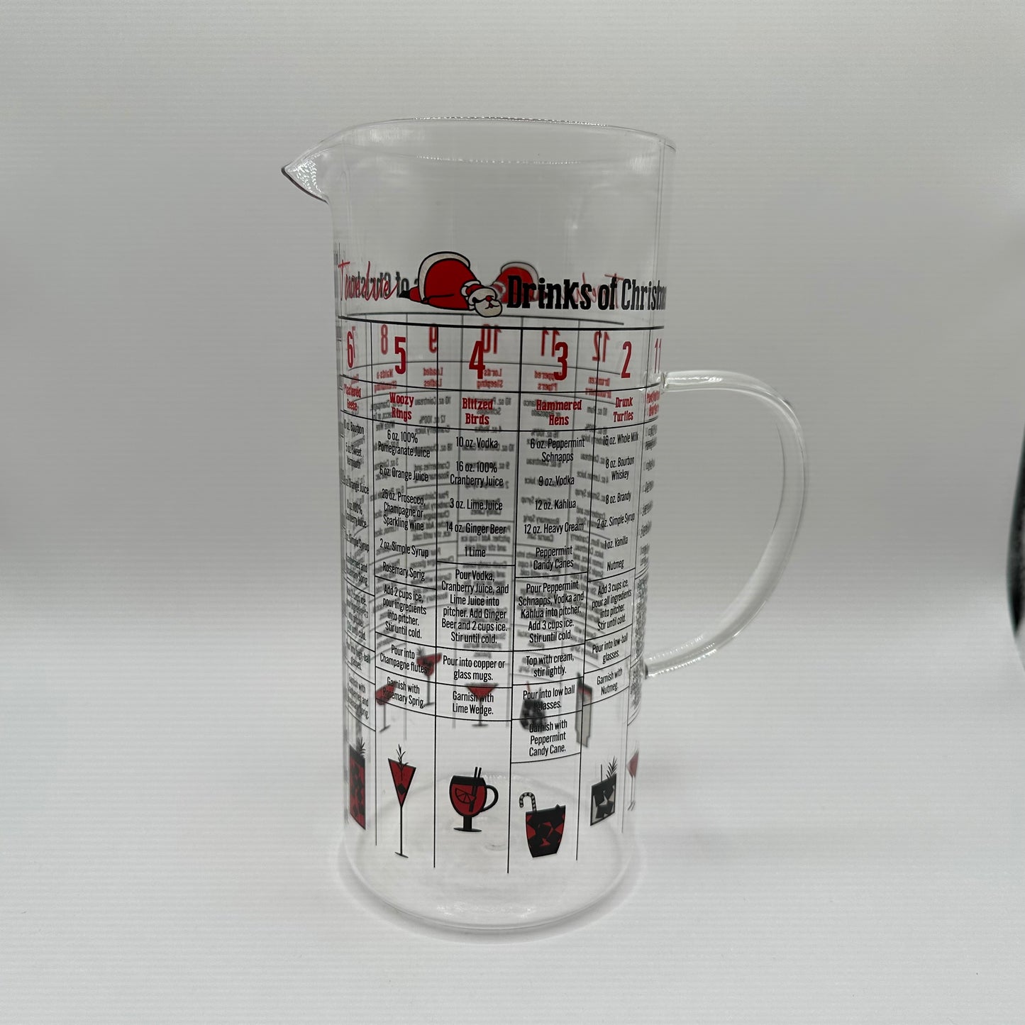 12 Drinks of Christmas Pitcher and Stirrer