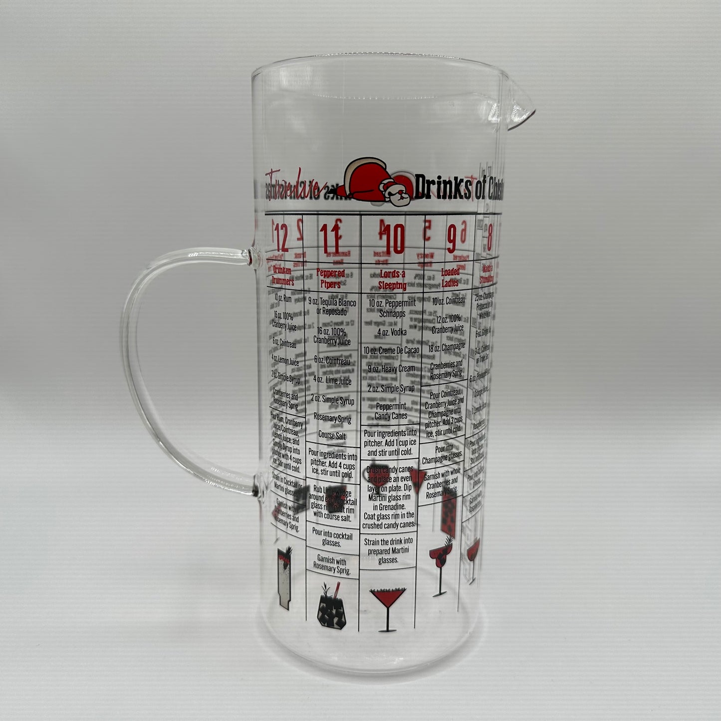 12 Drinks of Christmas Pitcher and Stirrer