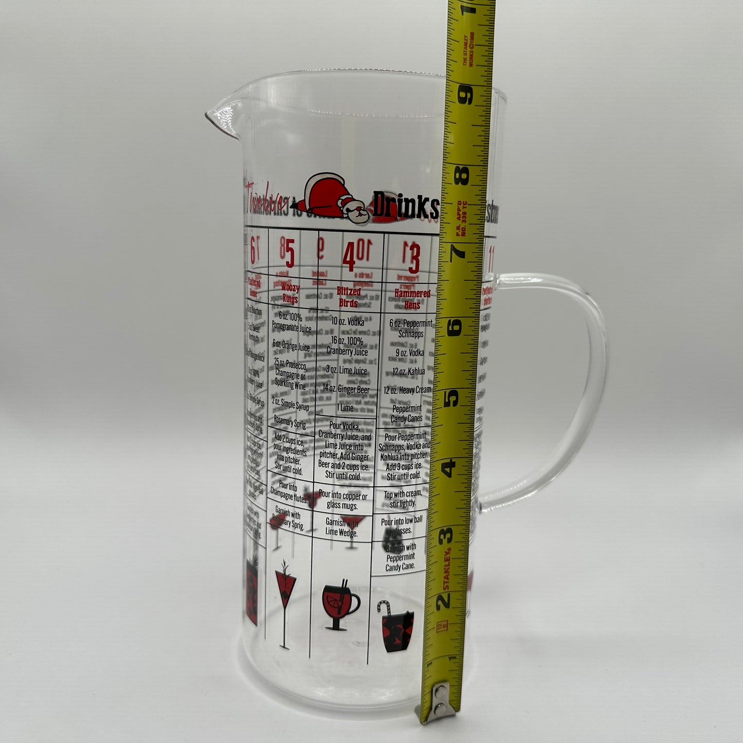 12 Drinks of Christmas Pitcher and Stirrer