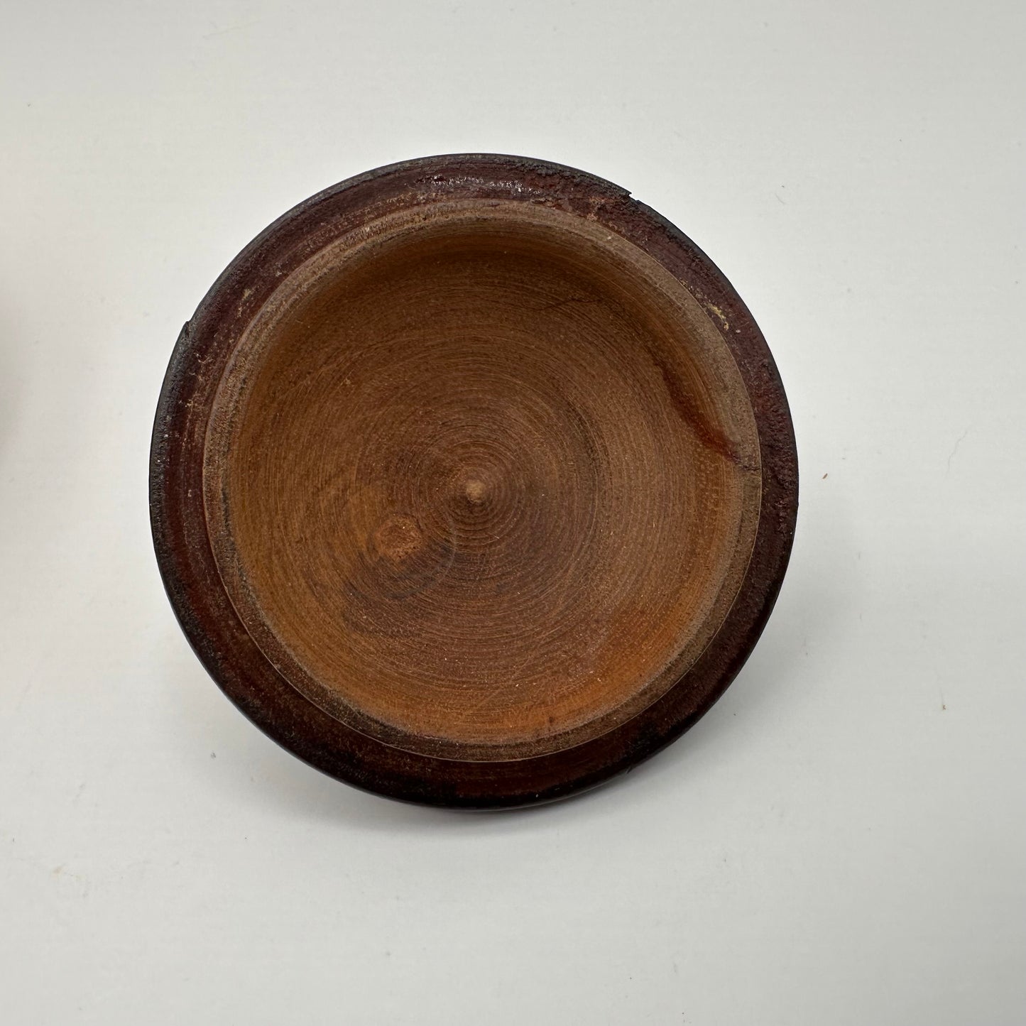 Hand Carved Wooden Jar with Lid, 3.5"