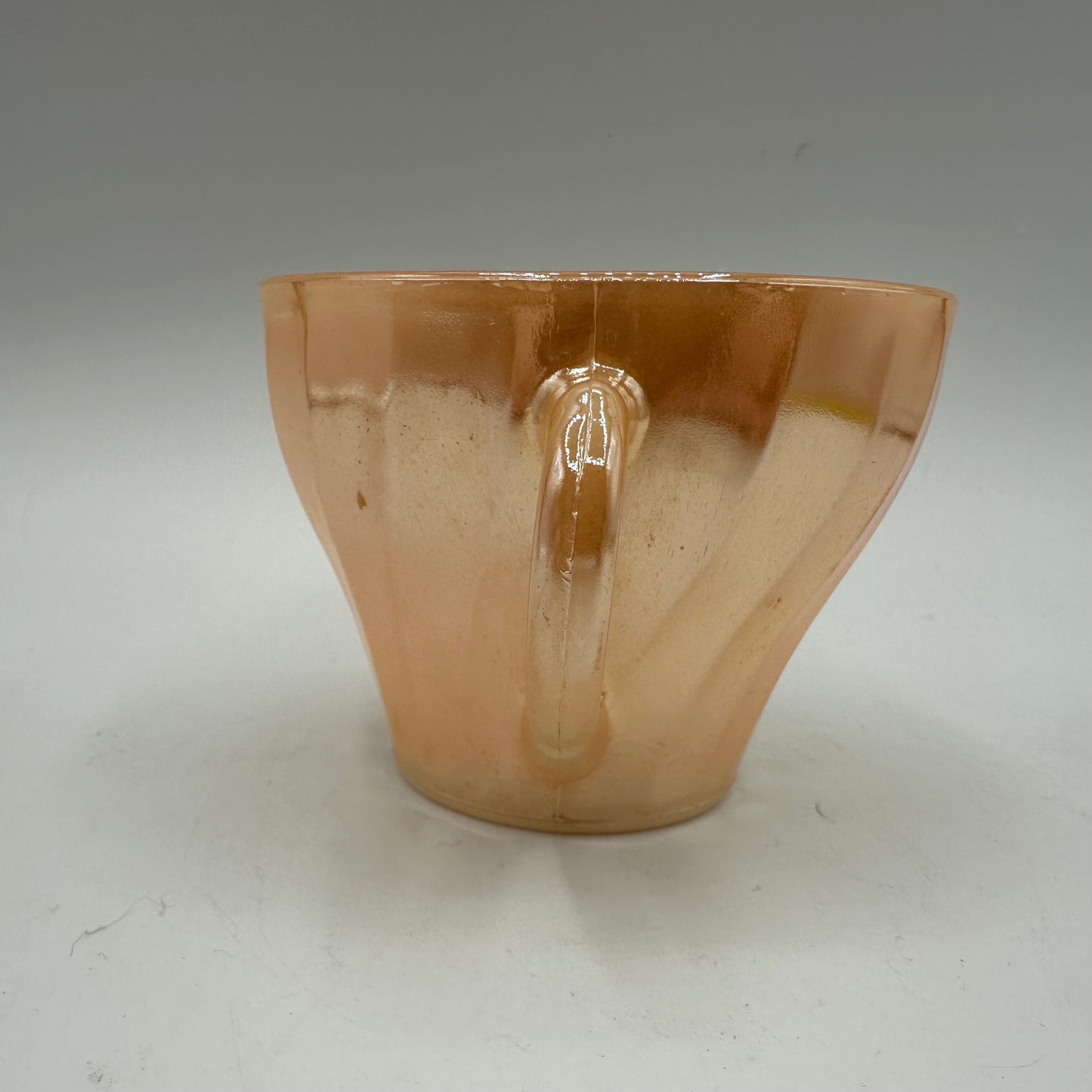 Anchor Hocking Fire King Peach Lustre Swirl Cup
