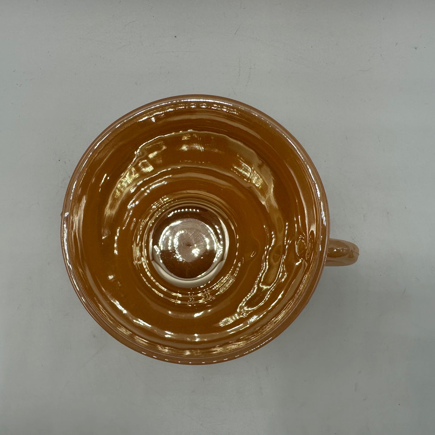 Anchor Hocking Fire King Peach Lustre Swirl Cup