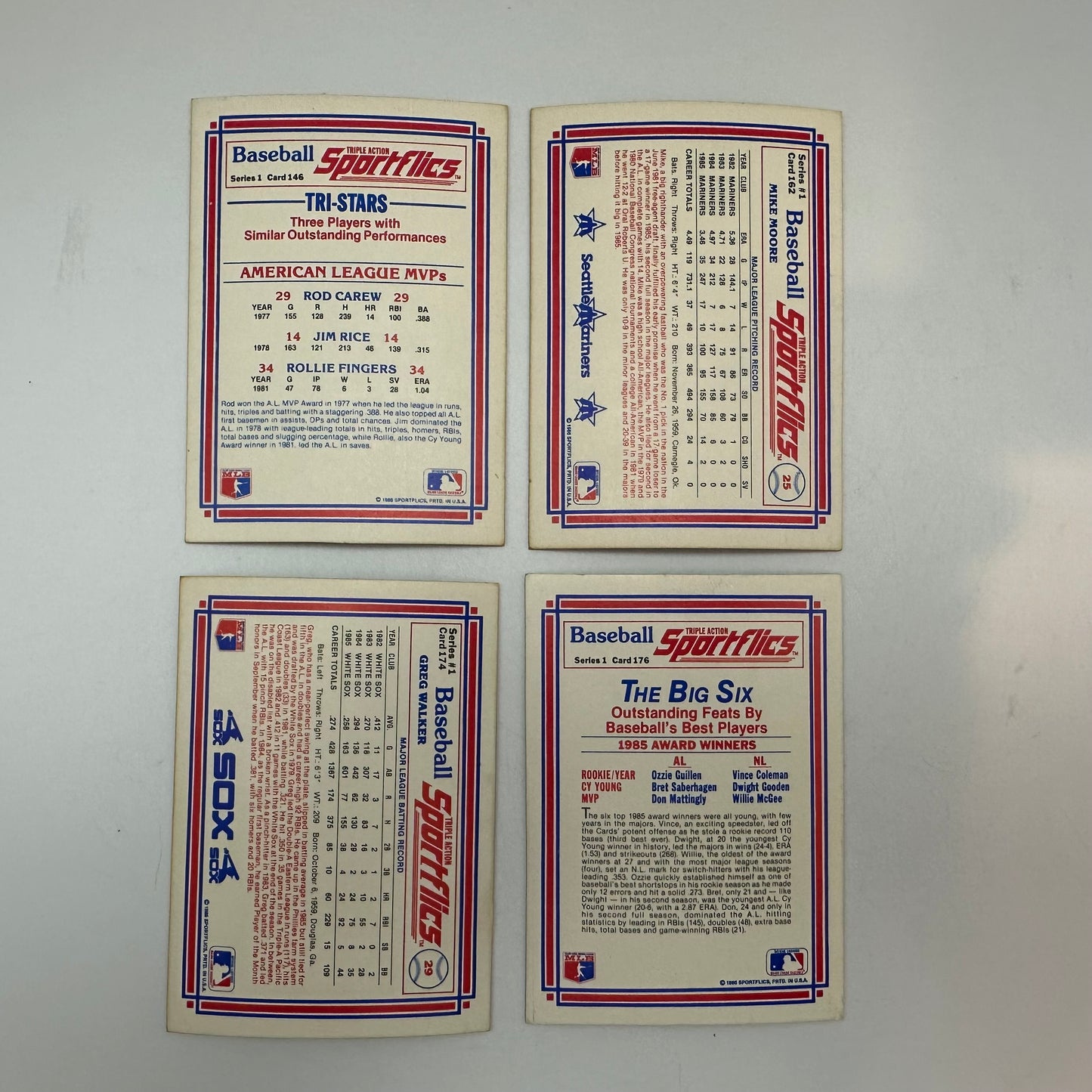 1986 Sportflics 28 Baseball Card Set