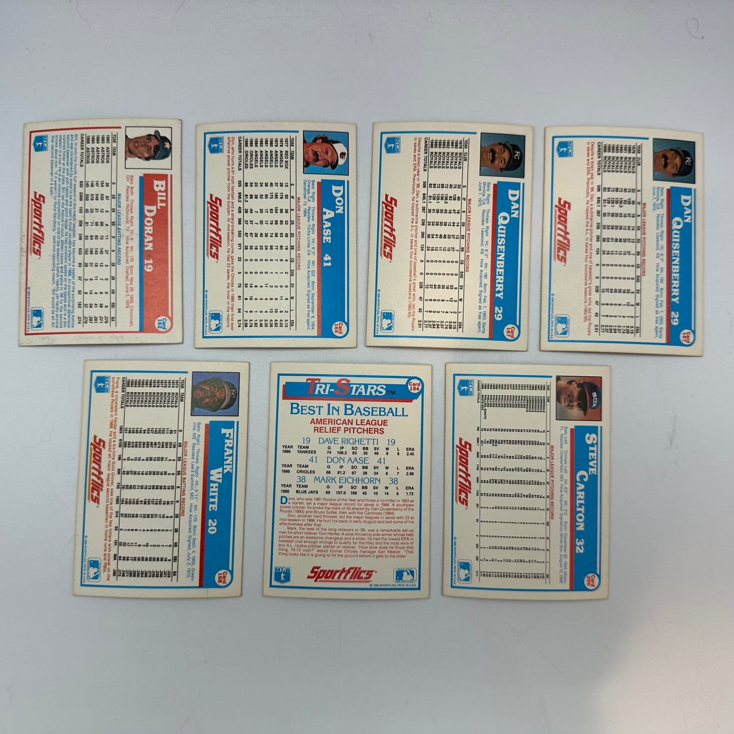 1985 Sportflics 19 Baseball Card Set
