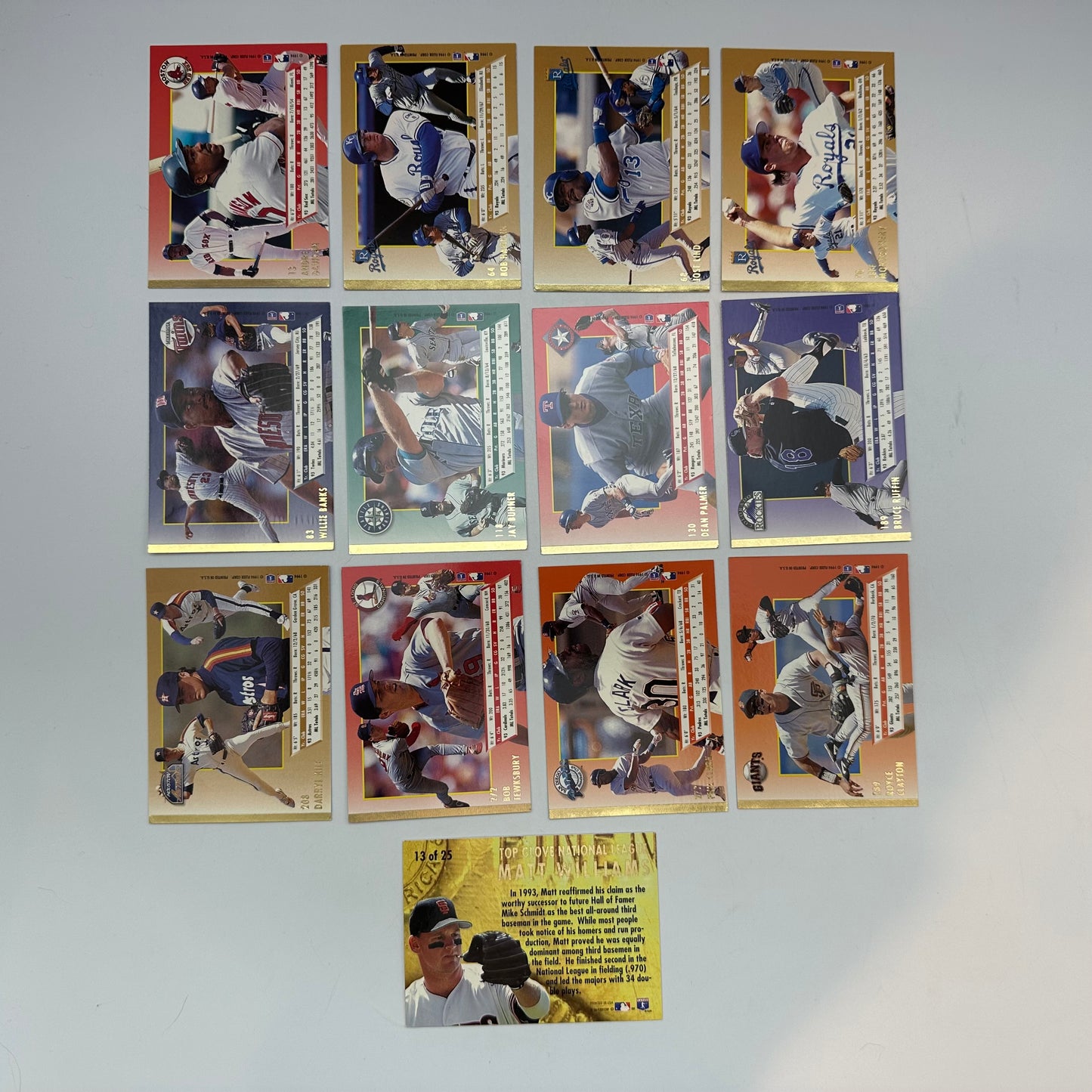 1994 Fleer Ultra Baseball 13 Card Set