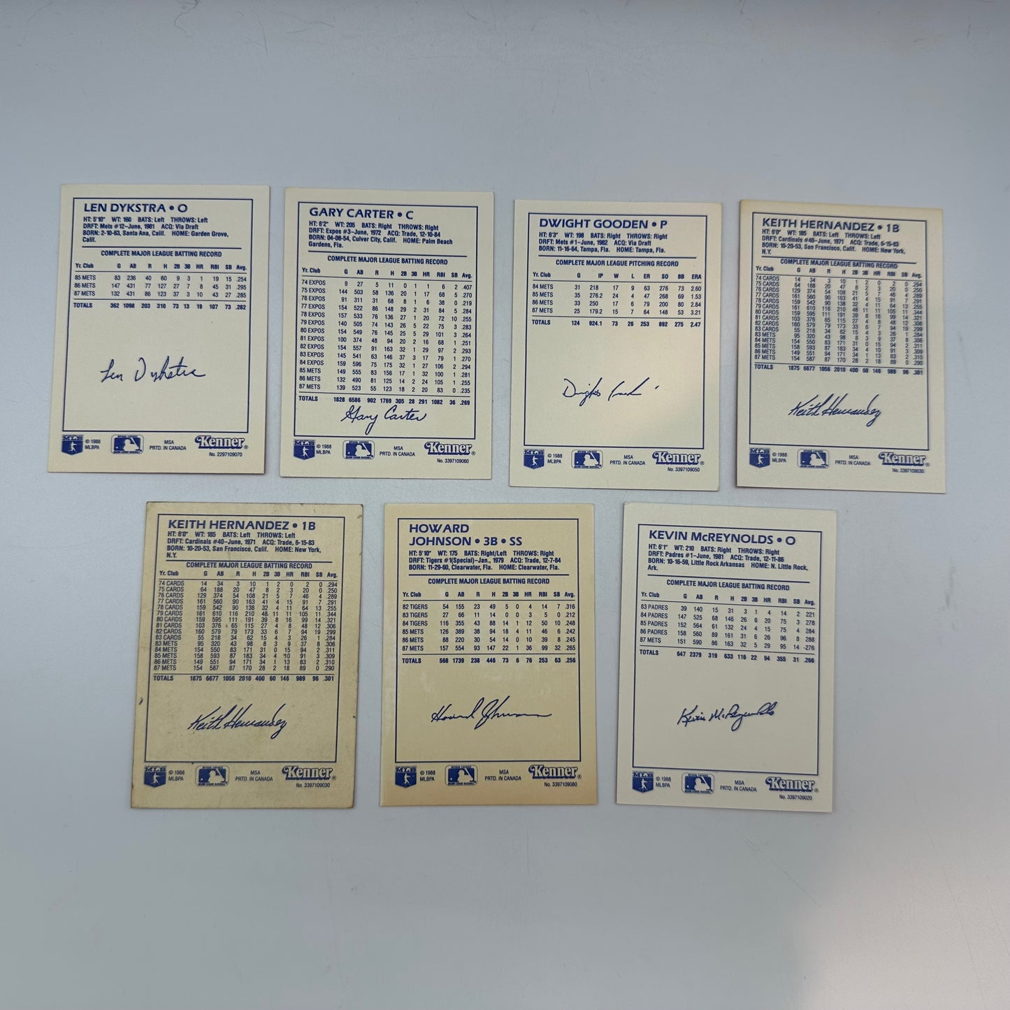 1988 Starting Lineup Baseball 7 Card Set