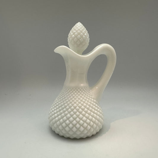 Westmoreland Milk Glass English Hobnail Cruet with Stopper