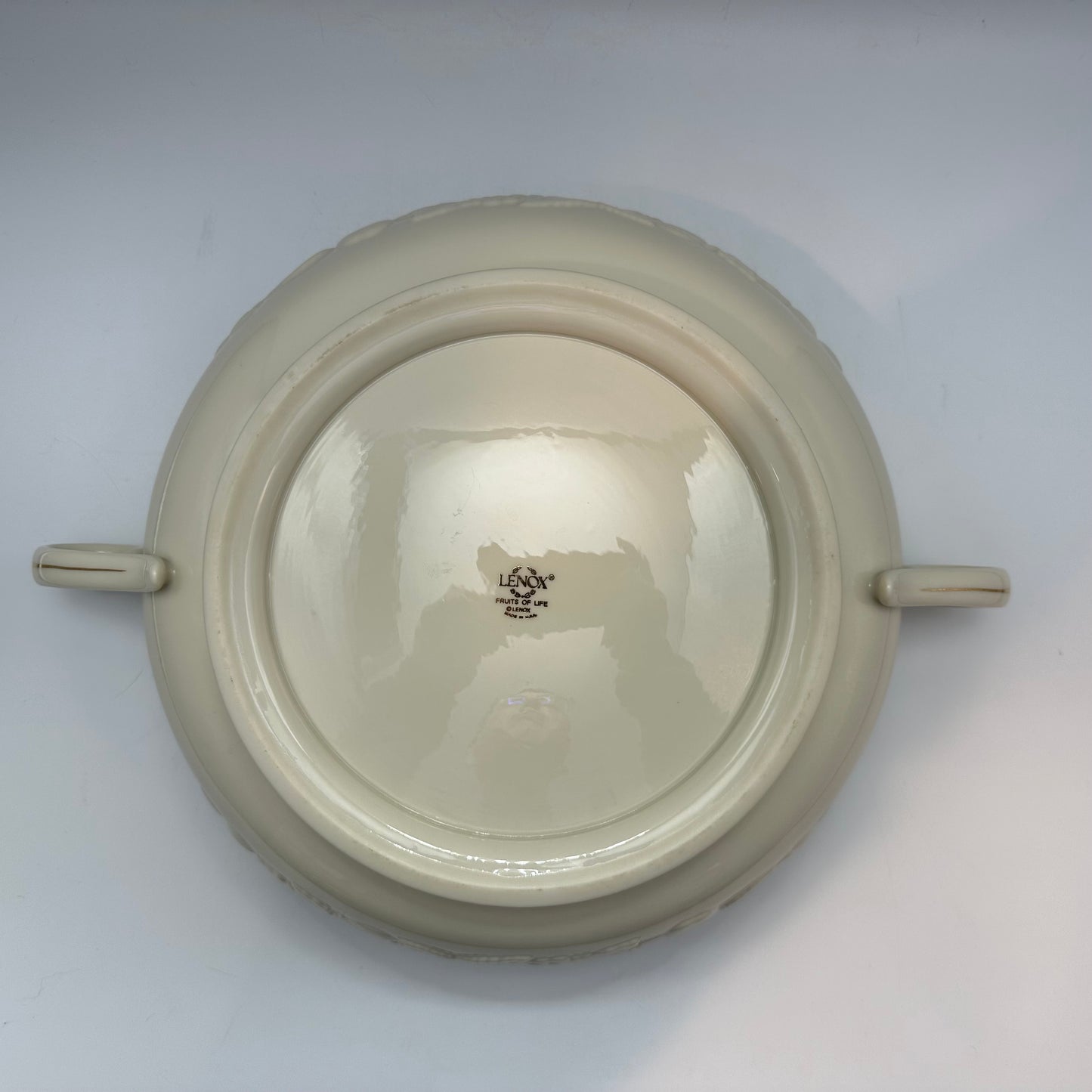 Lenox Fruits of Life Round Covered Vegetable Serving Dish