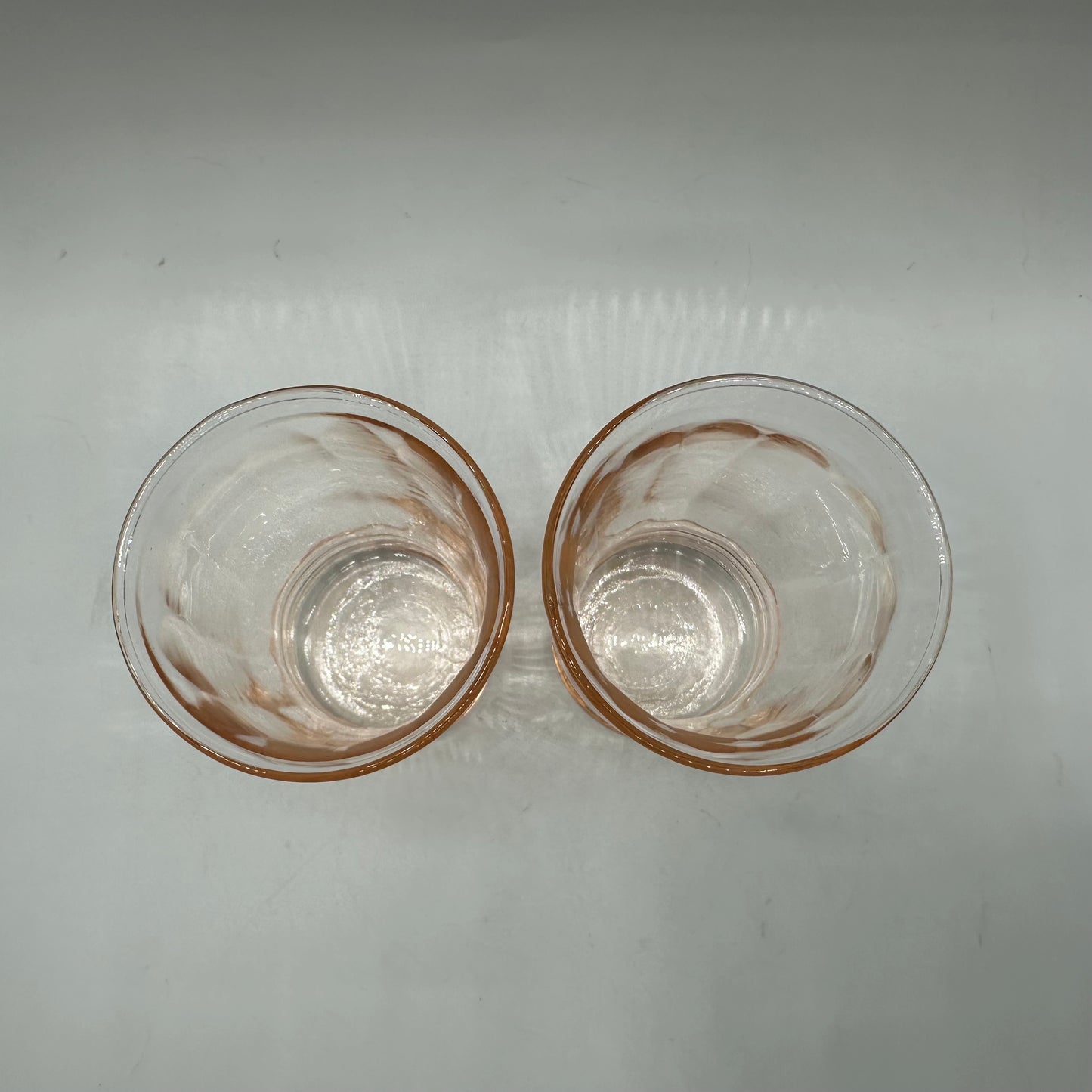 Macbeth-Evans Optic Rib Tumblers, Set of 2, 1930s