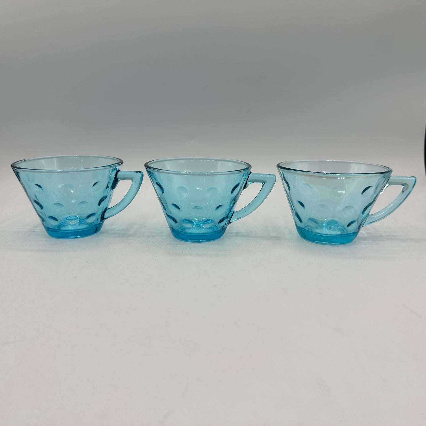 Hazel Atlas Capri Dot Coffee/Tea Cups, Set of 6