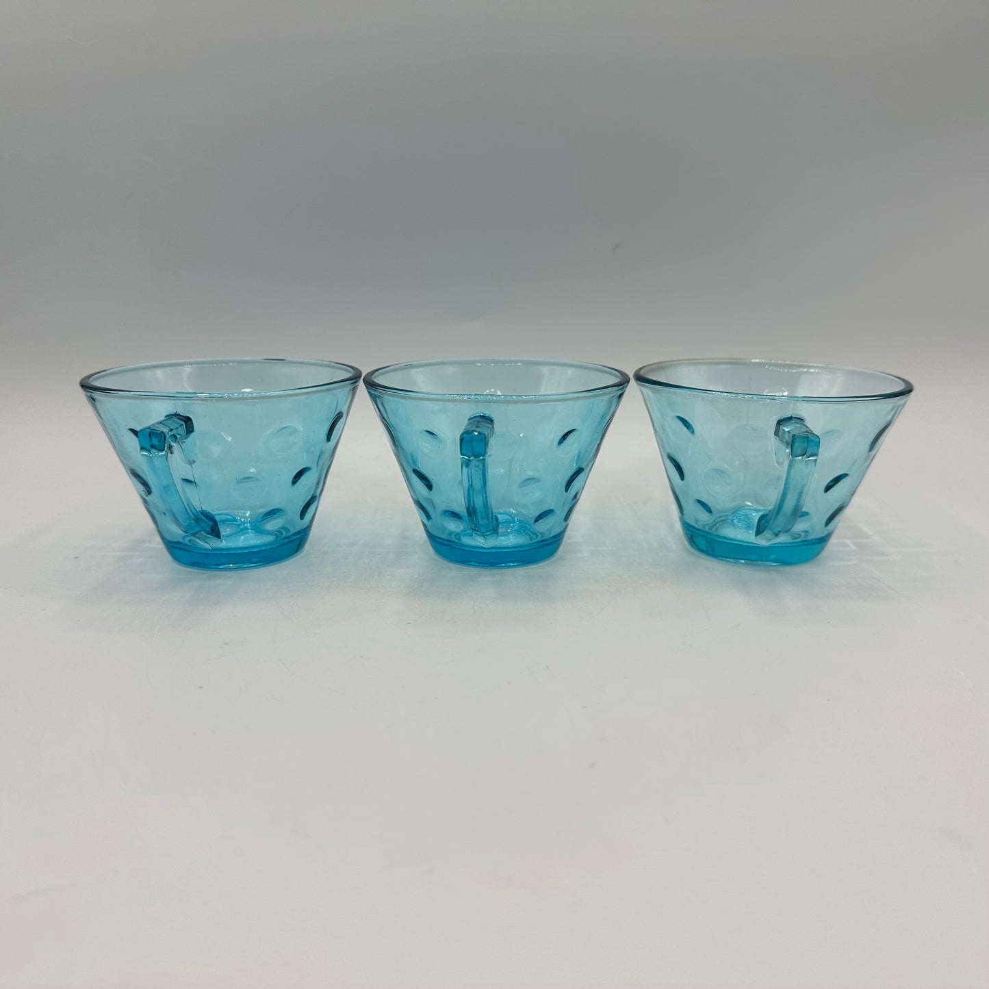 Hazel Atlas Capri Dot Coffee/Tea Cups, Set of 6