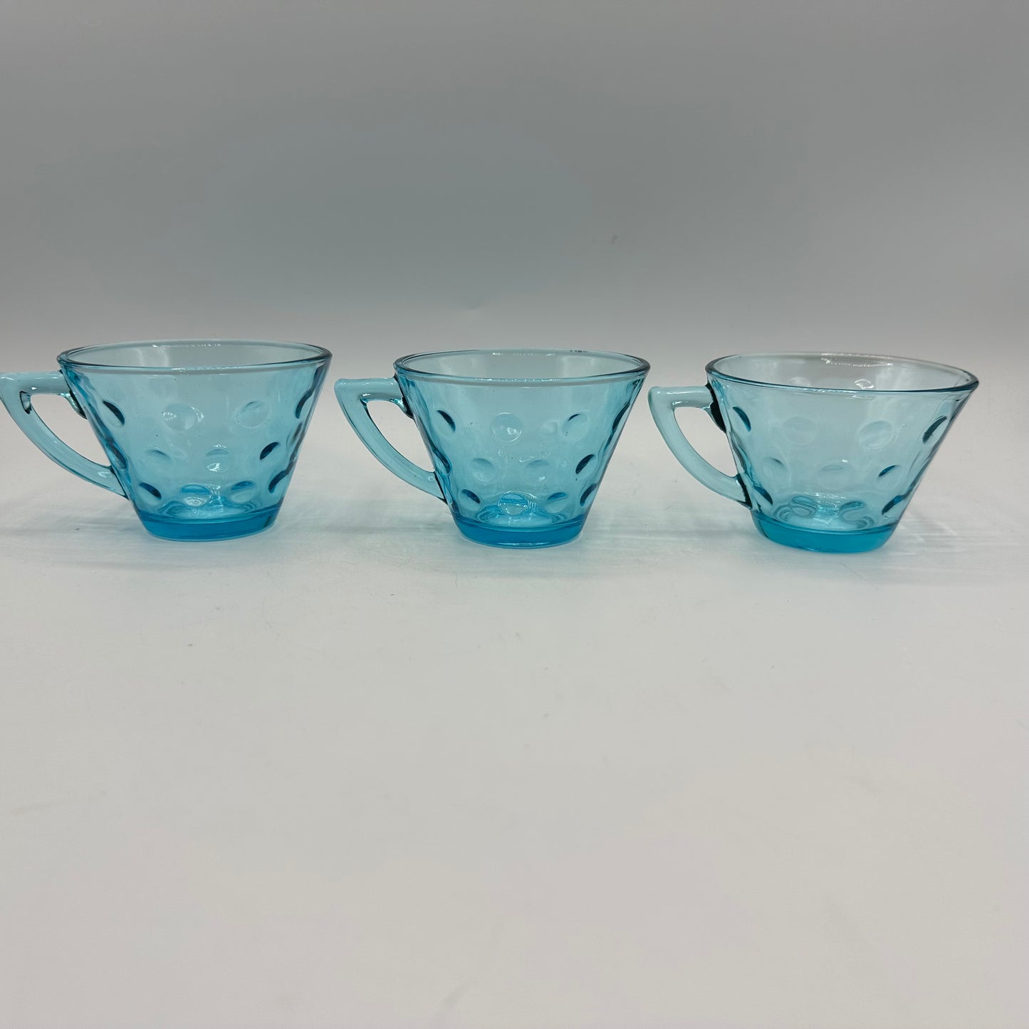 Hazel Atlas Capri Dot Coffee/Tea Cups, Set of 6