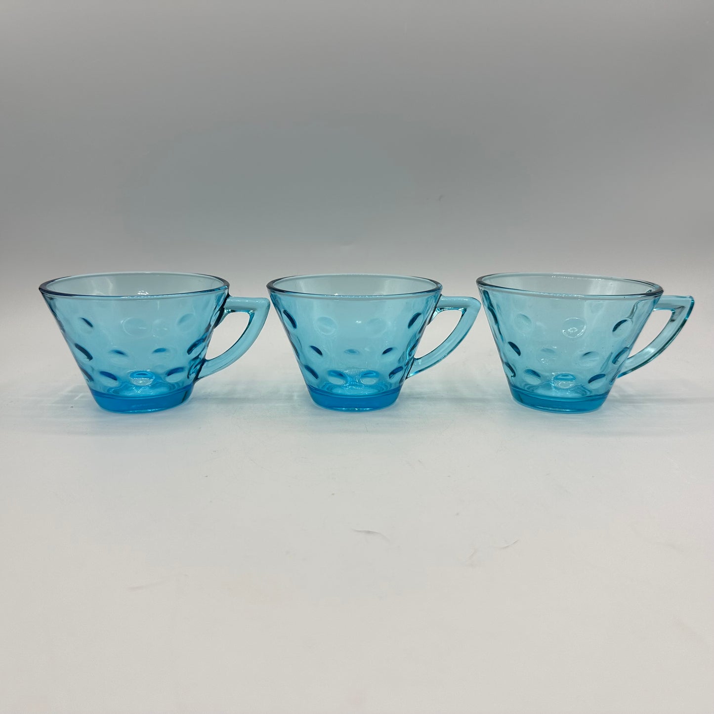 Hazel Atlas Capri Dot Coffee/Tea Cups, Set of 6