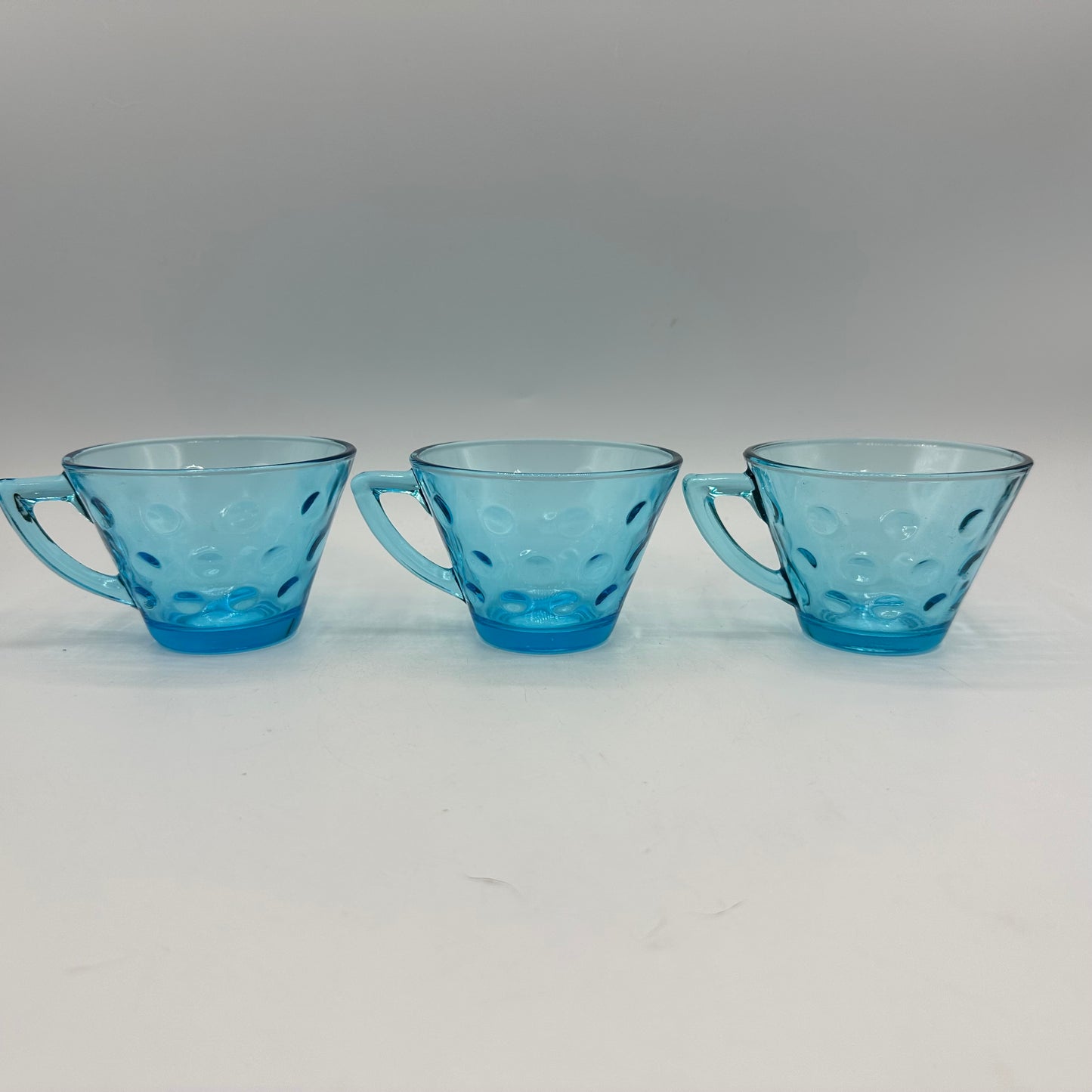Hazel Atlas Capri Dot Coffee/Tea Cups, Set of 6