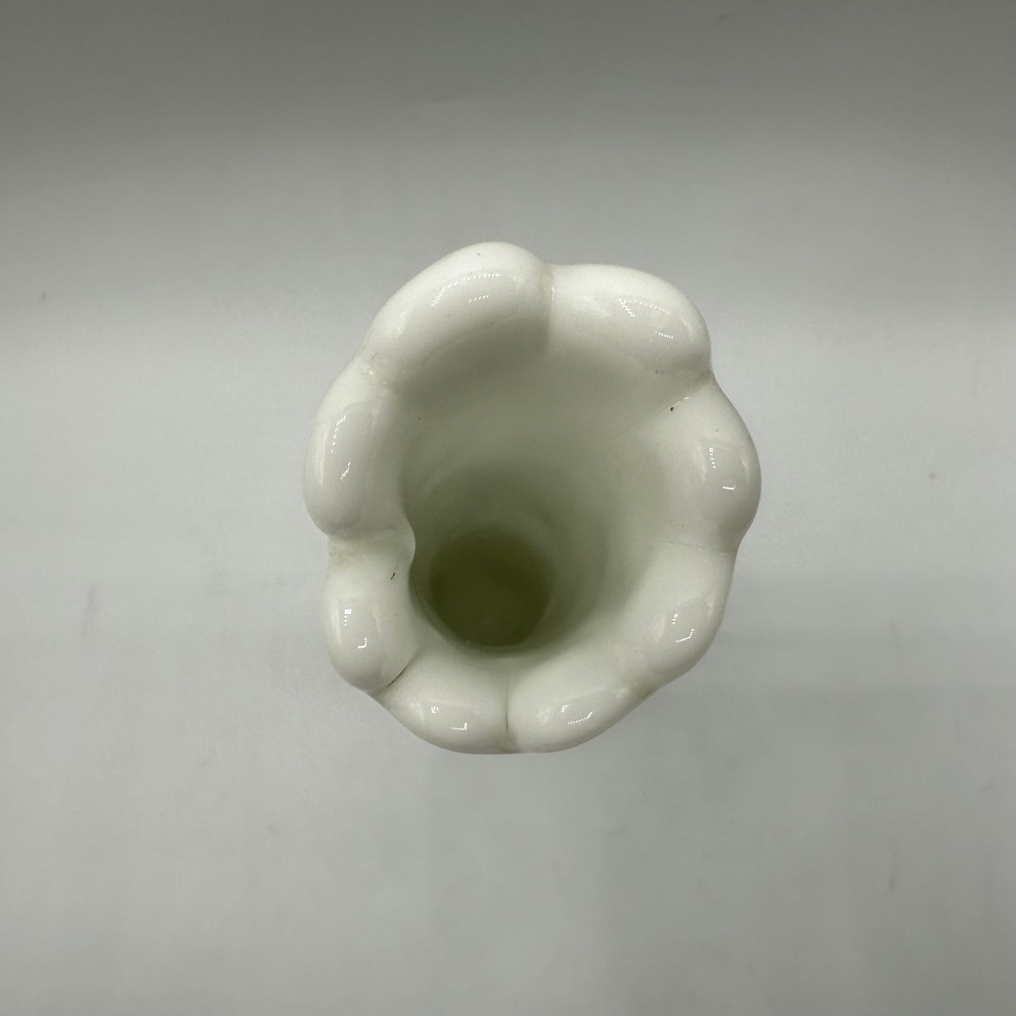 Westmoreland Milk Glass Bud Vase Handpainted 9"