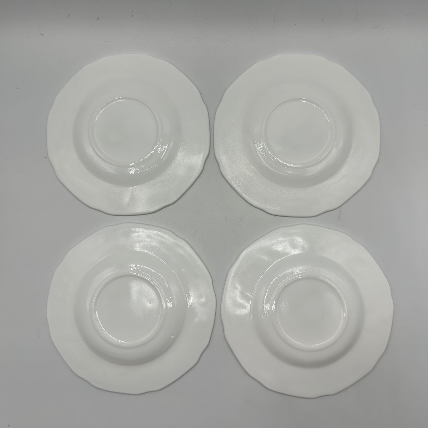 Colony Harvest Milk Glass Bread and Butter Plates, Set of 4
