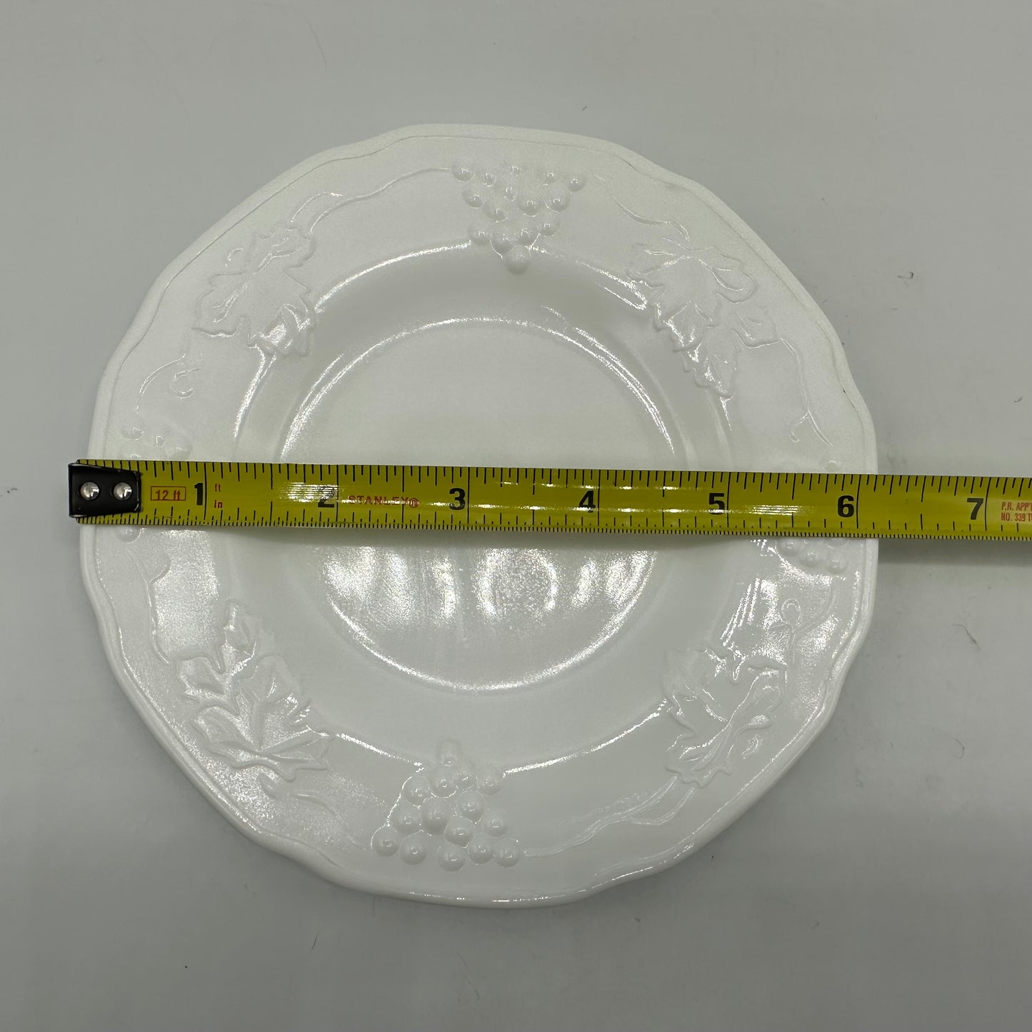 Colony Harvest Milk Glass Bread and Butter Plates, Set of 4