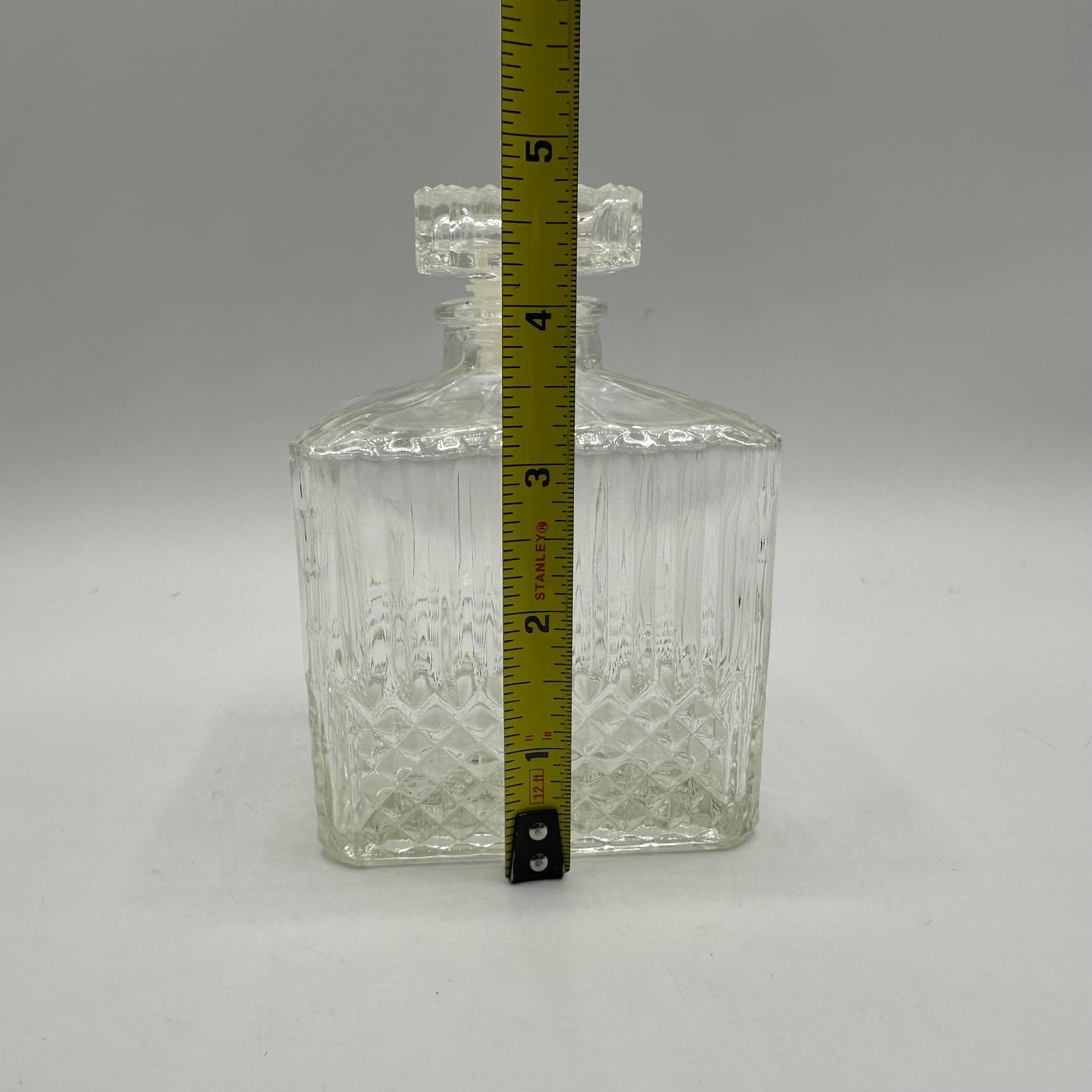Whiskey Decanter Diamond Pattern 4.5" Tall