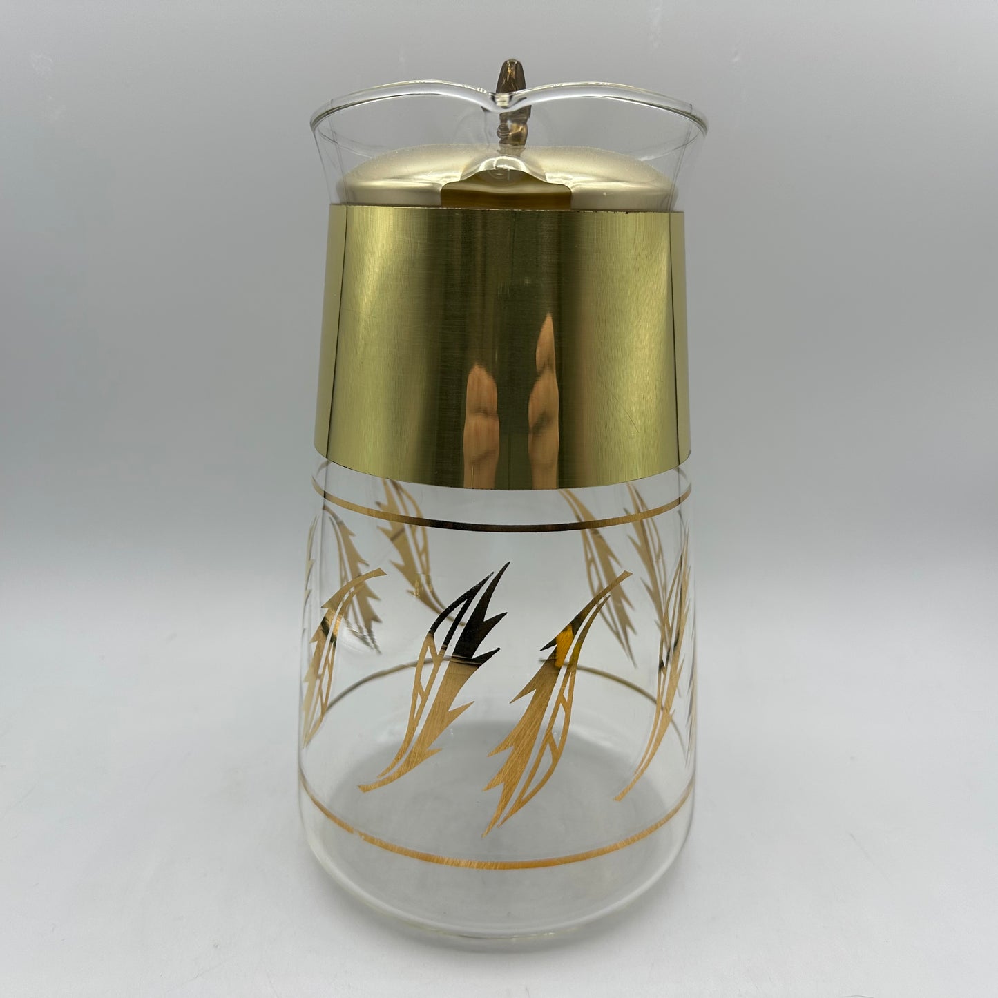 Corning Coffee Pot Carafe Gold Leaves