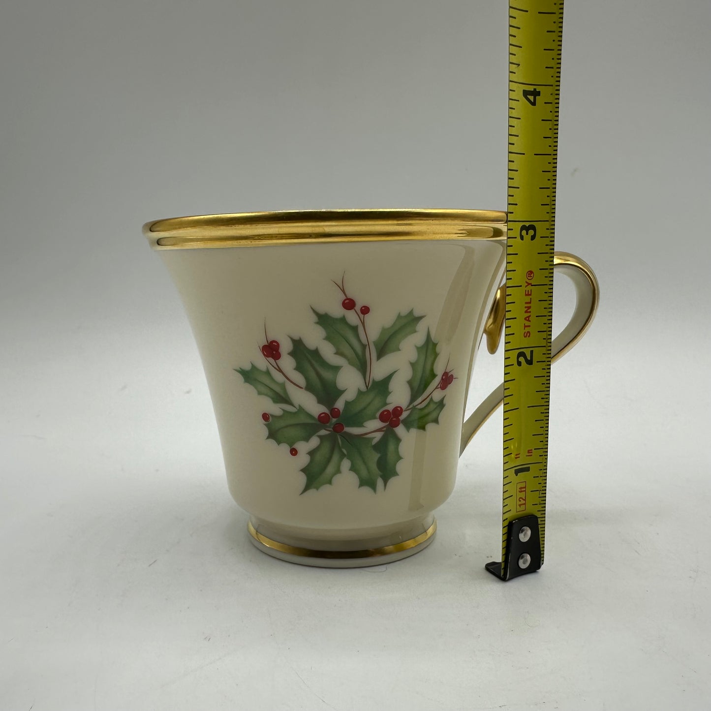 Lenox Holiday (Dimension) Footed Cup & Saucer, Set of 2