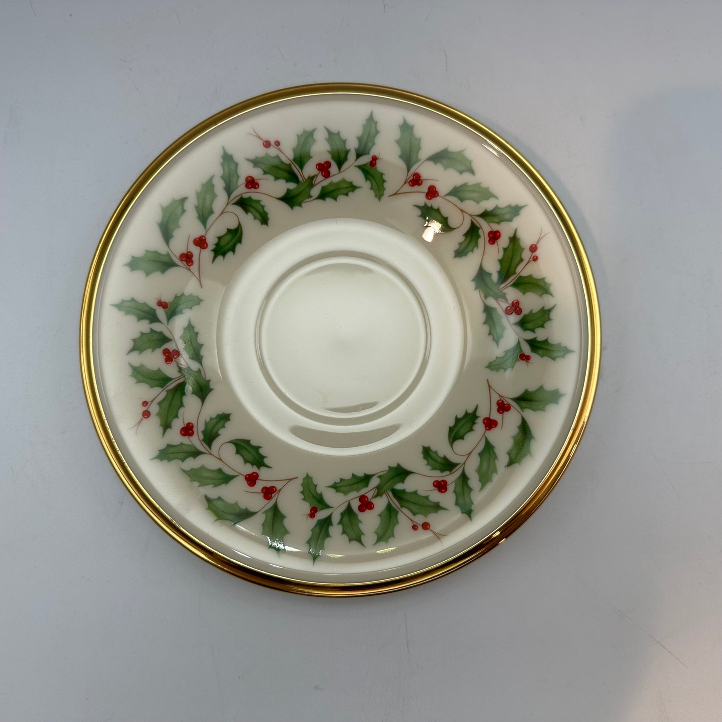 Lenox Holiday (Dimension) Footed Cup & Saucer, Set of 2