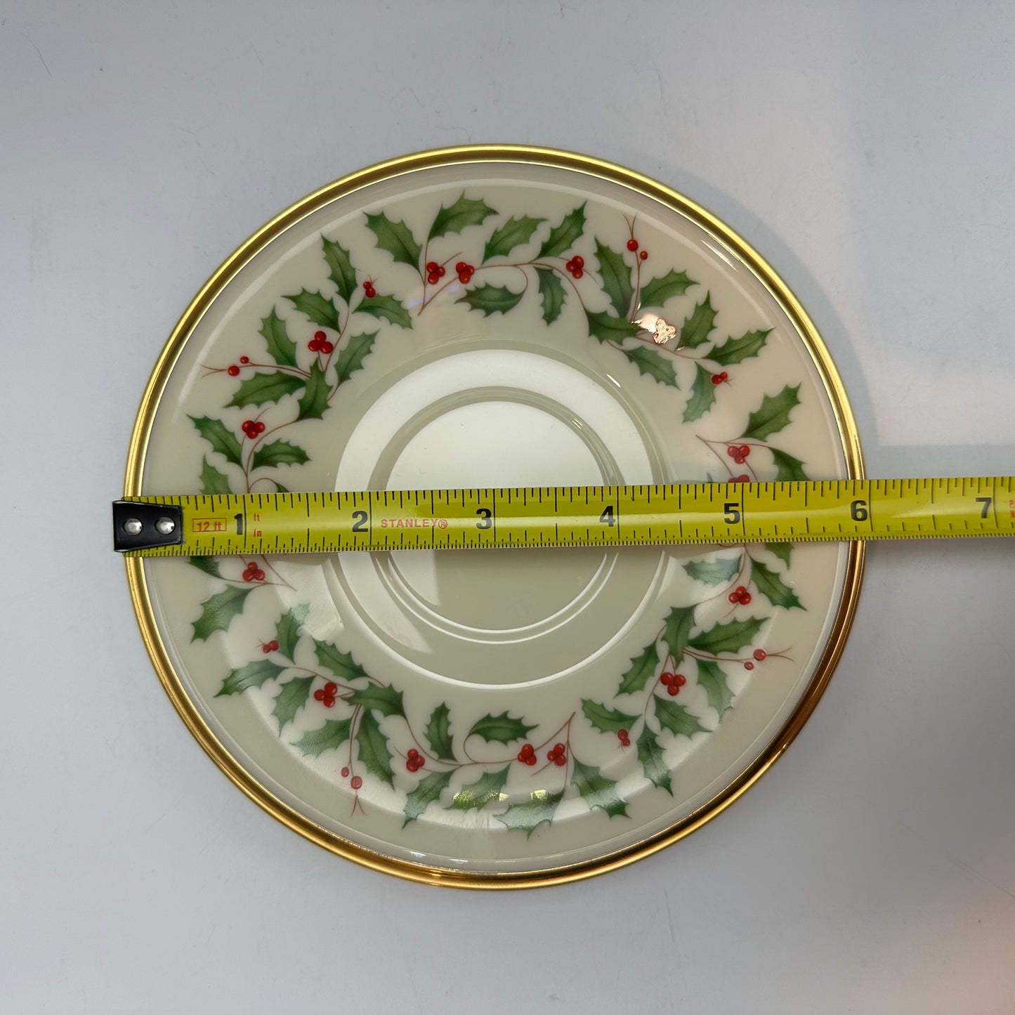 Lenox Holiday (Dimension) Footed Cup & Saucer, Set of 2