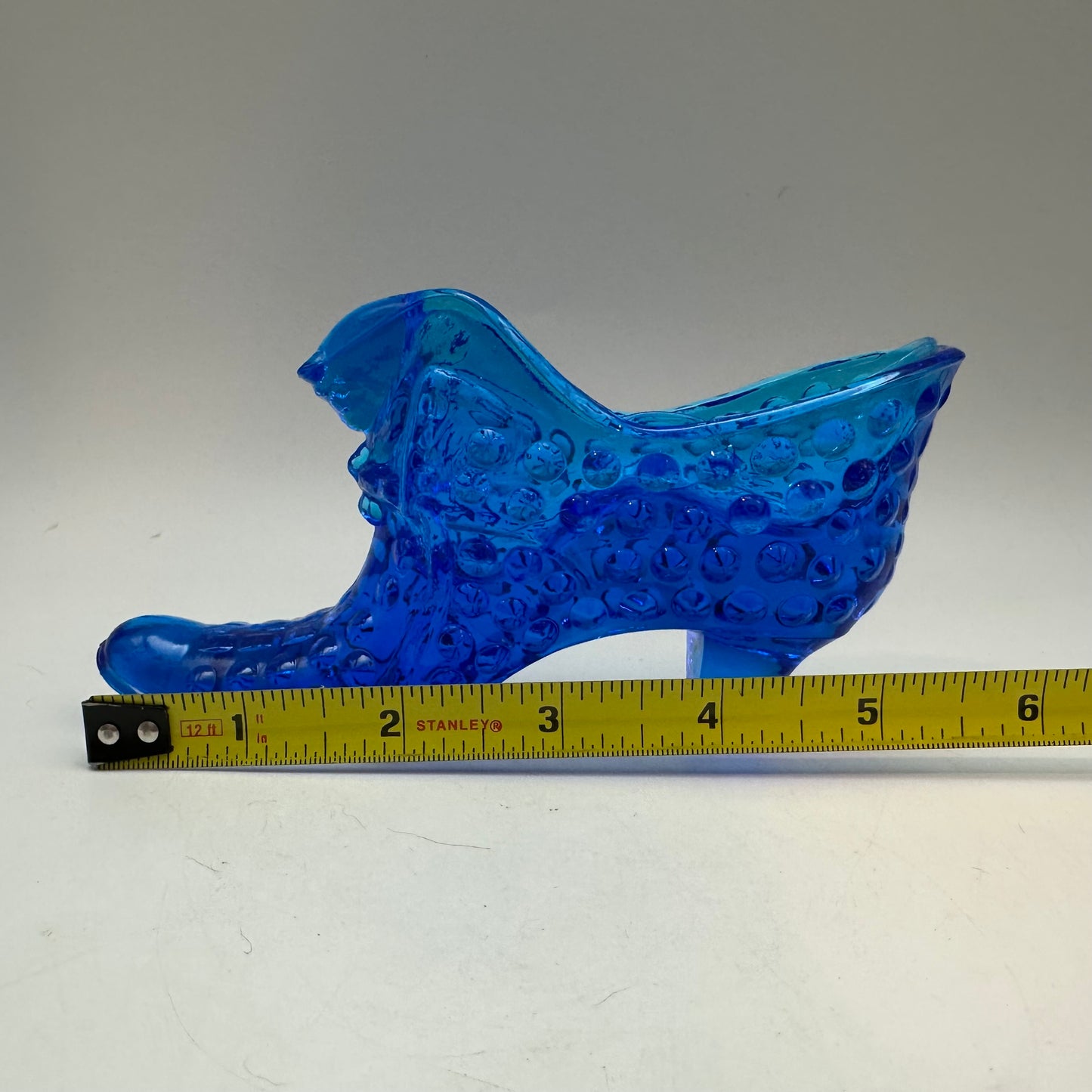 Fenton Cat Head Hobnail Shoe, Cobalt Blue