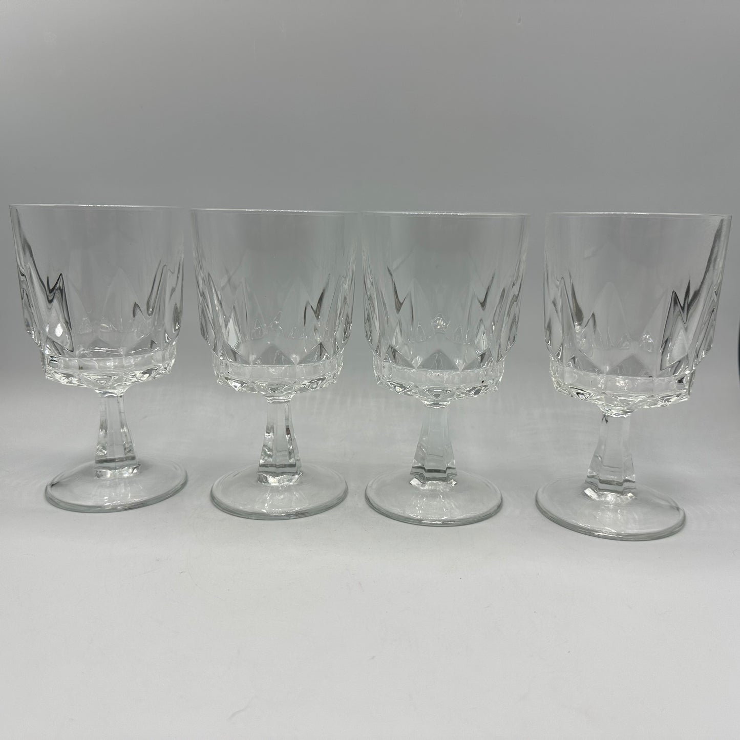 Vintage Arcoroc Artic 5 3/4" Water Goblets - Set of 4