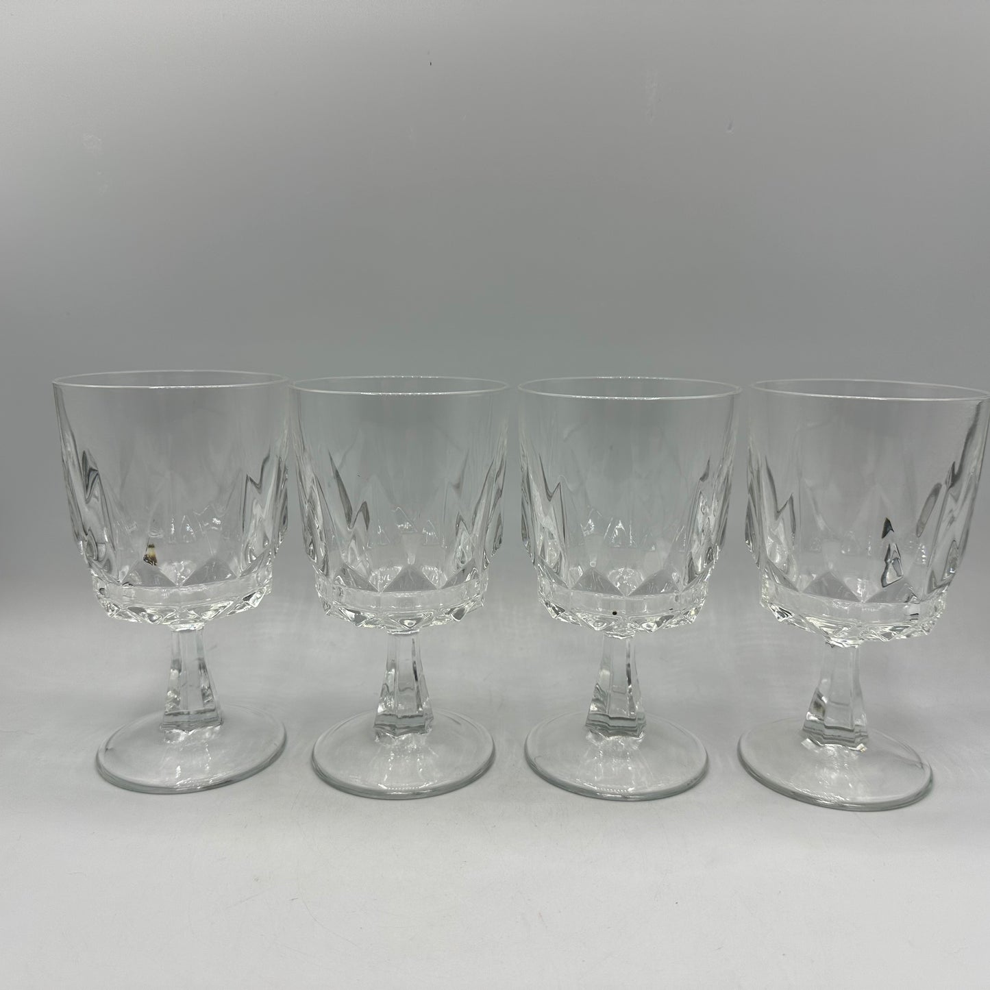 Vintage Arcoroc Artic 5 3/4" Water Goblets - Set of 4
