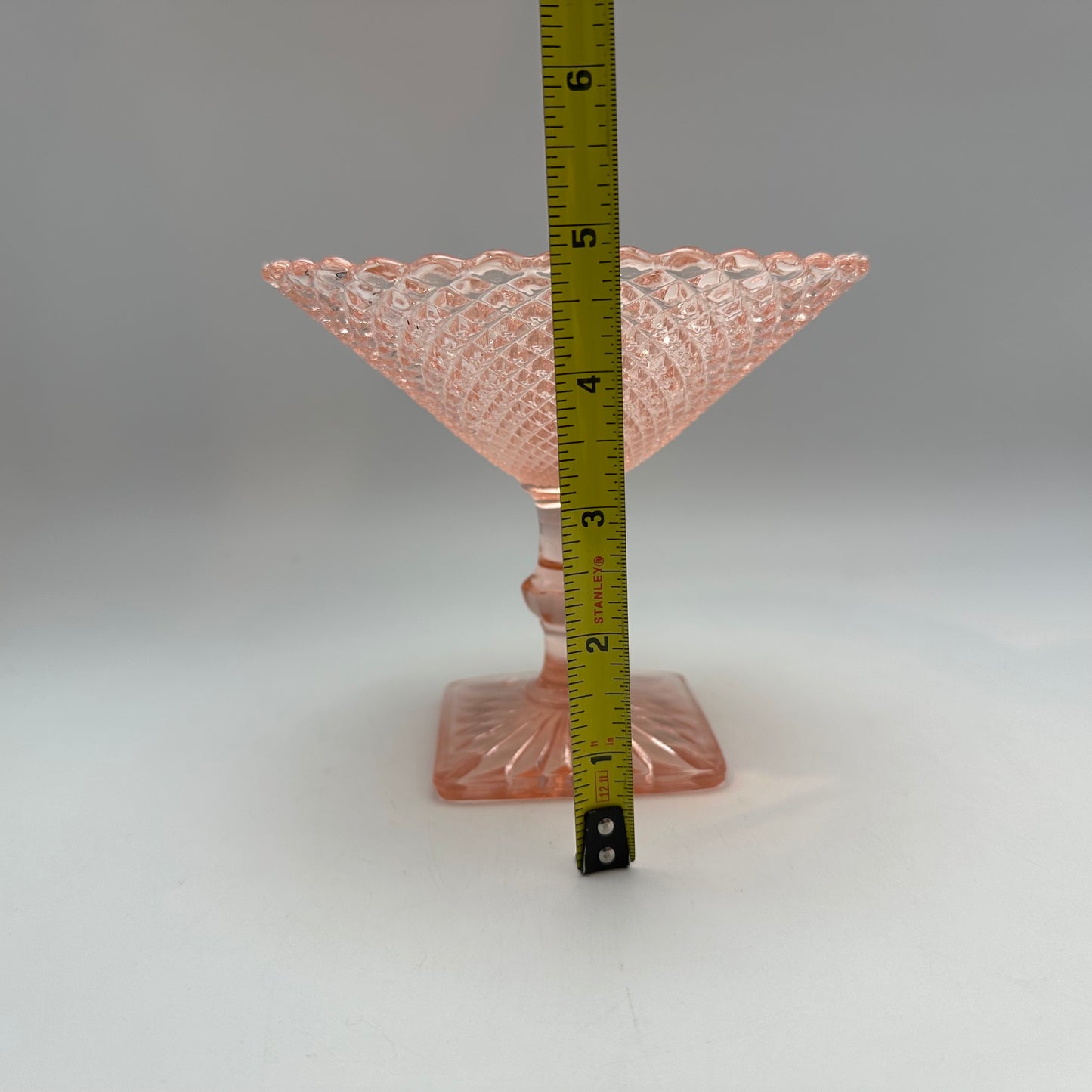 Anchor Hocking Miss America Round Compote, Pink