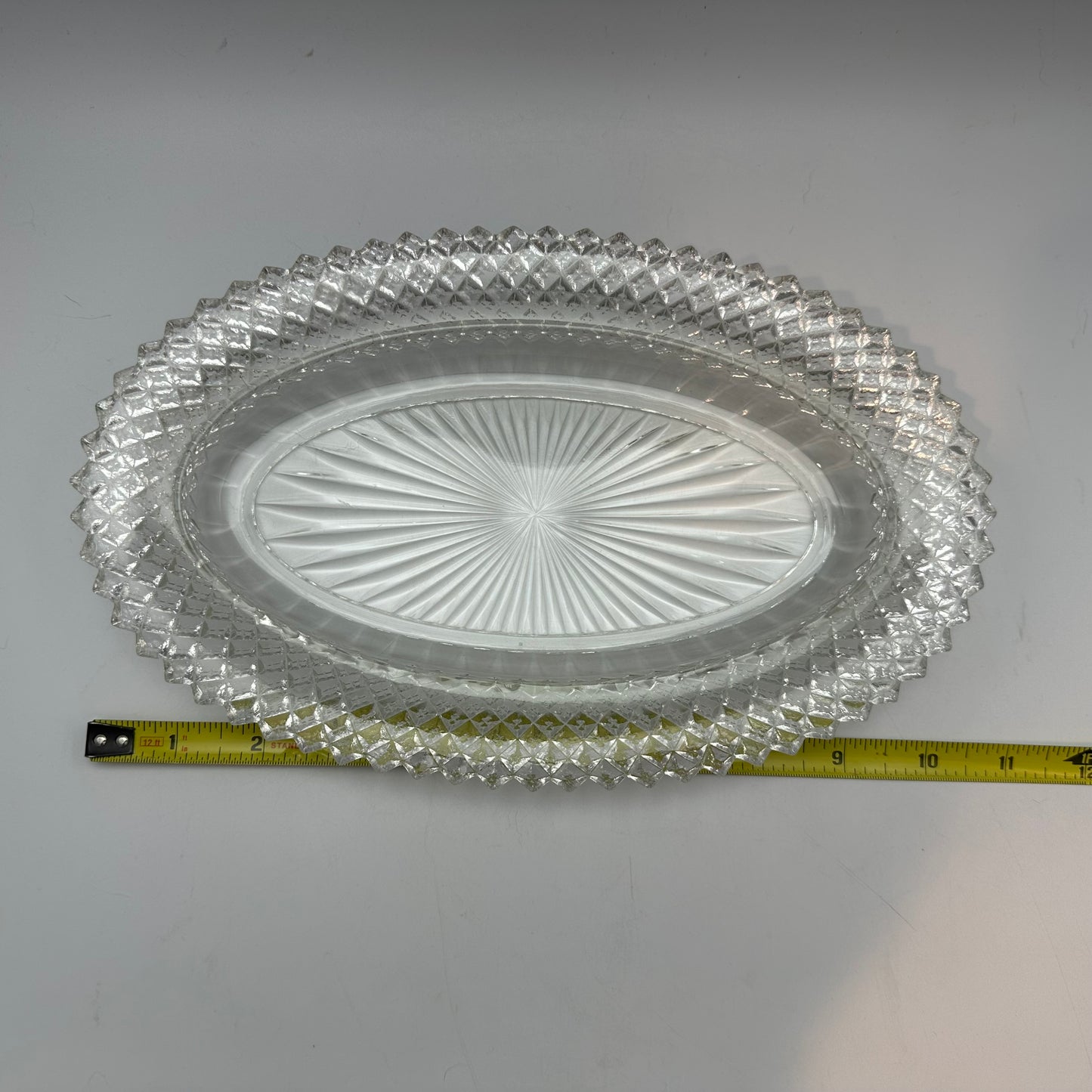 Anchor Hocking Miss America 10" Oval Celery Bowl, Clear