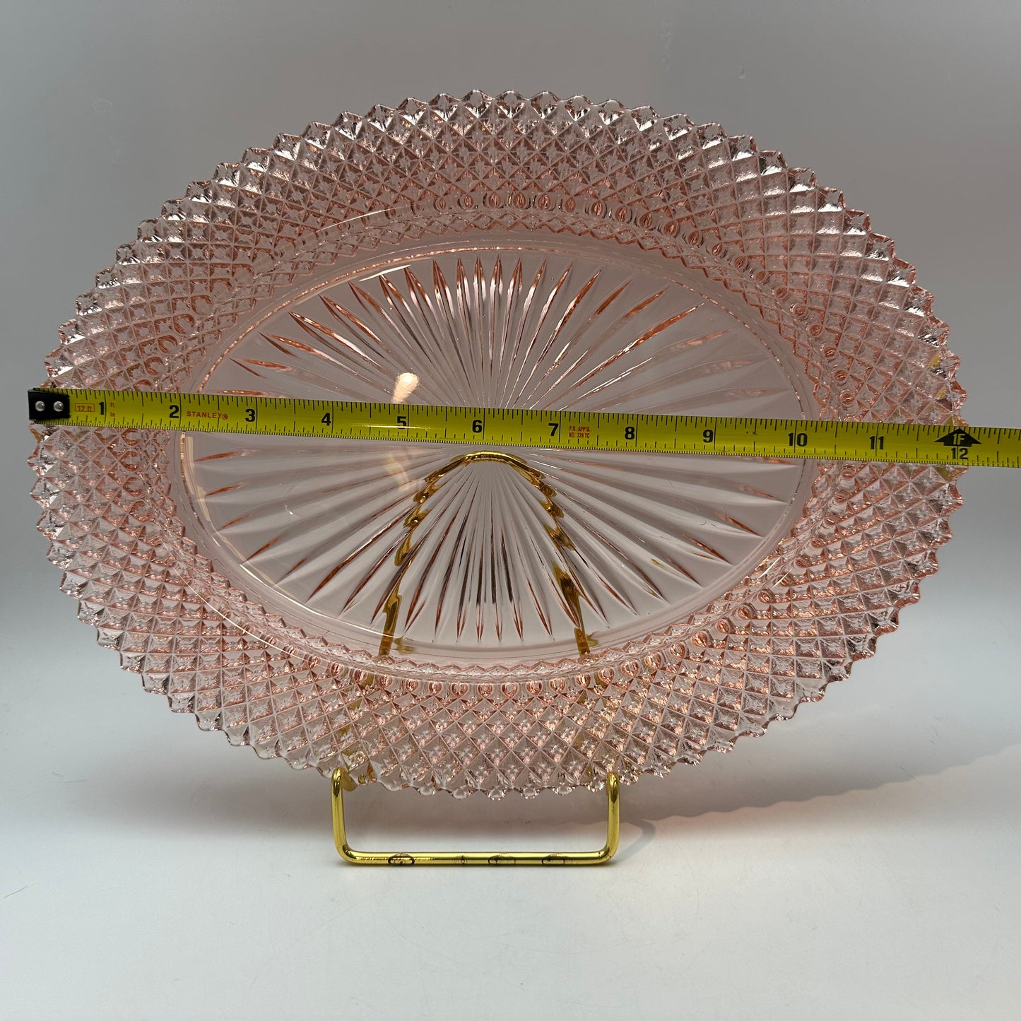 Anchor Hocking Miss America 12" Oval Platter, Pink