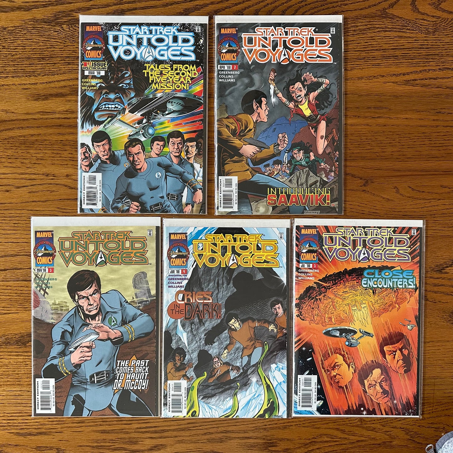 Marvel: Star Trek: Untold Voyages #1-5 Full Set