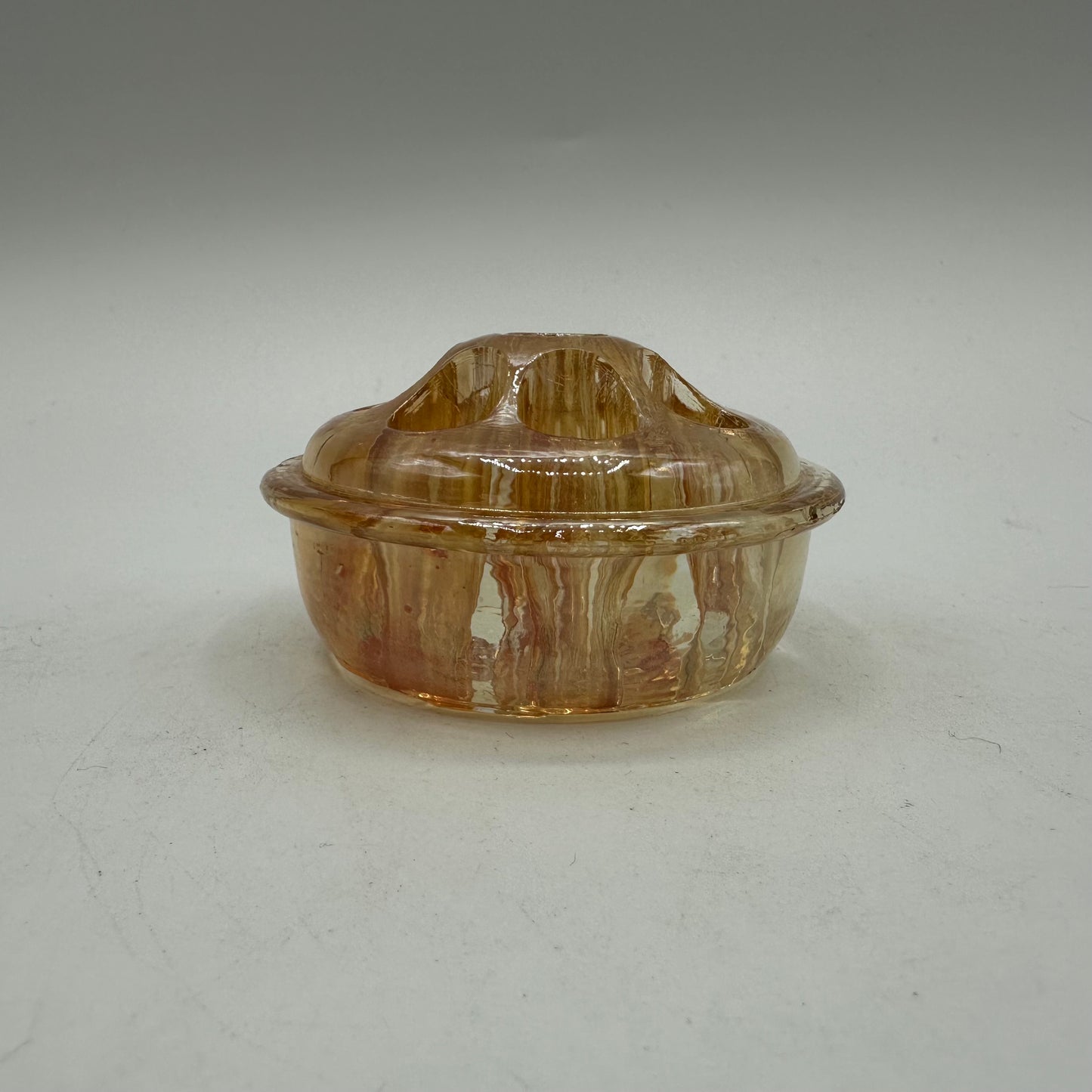 Marigold Iridescent Carnival Flower Frog, 8 Holes