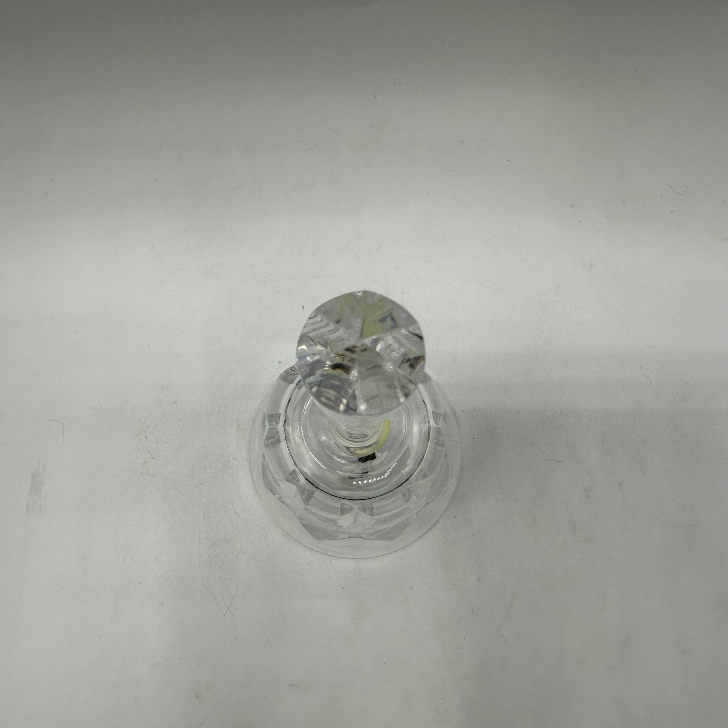 Clear Glass Bell, Etched