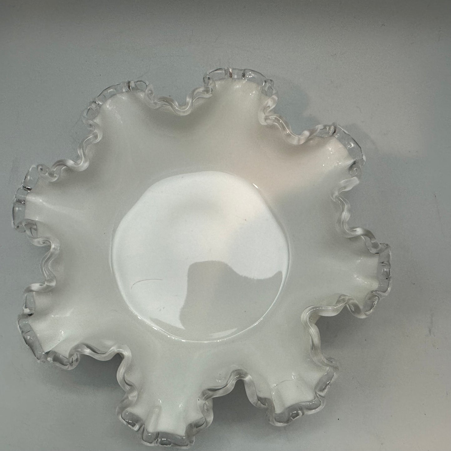 Fenton Silvercrest Ruffled Edge Bonbon Dish