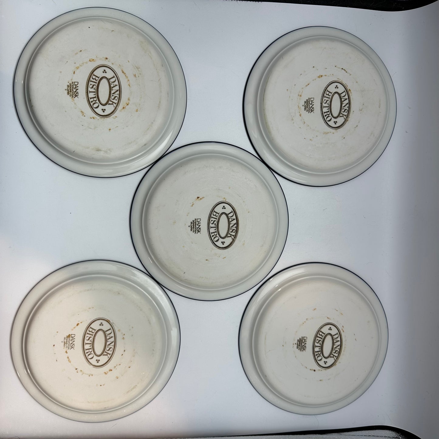 Dansk Bistro Christianshavn Cups and Saucers, Set of 5