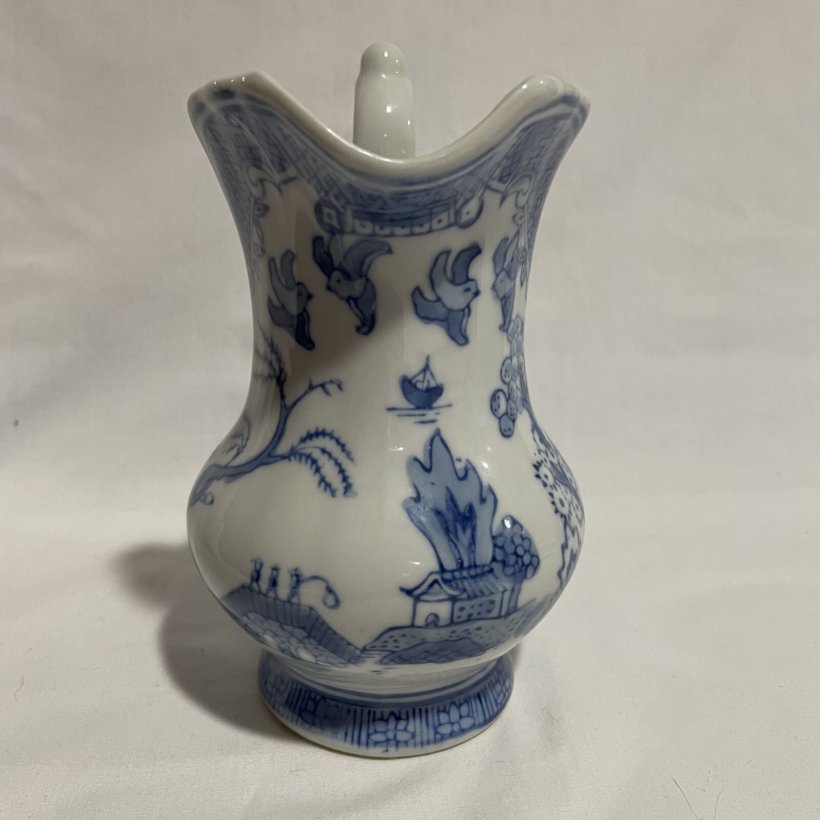 Vintage Chinese Blue & White Porcelain Pitcher - Nostalgia 2 Now