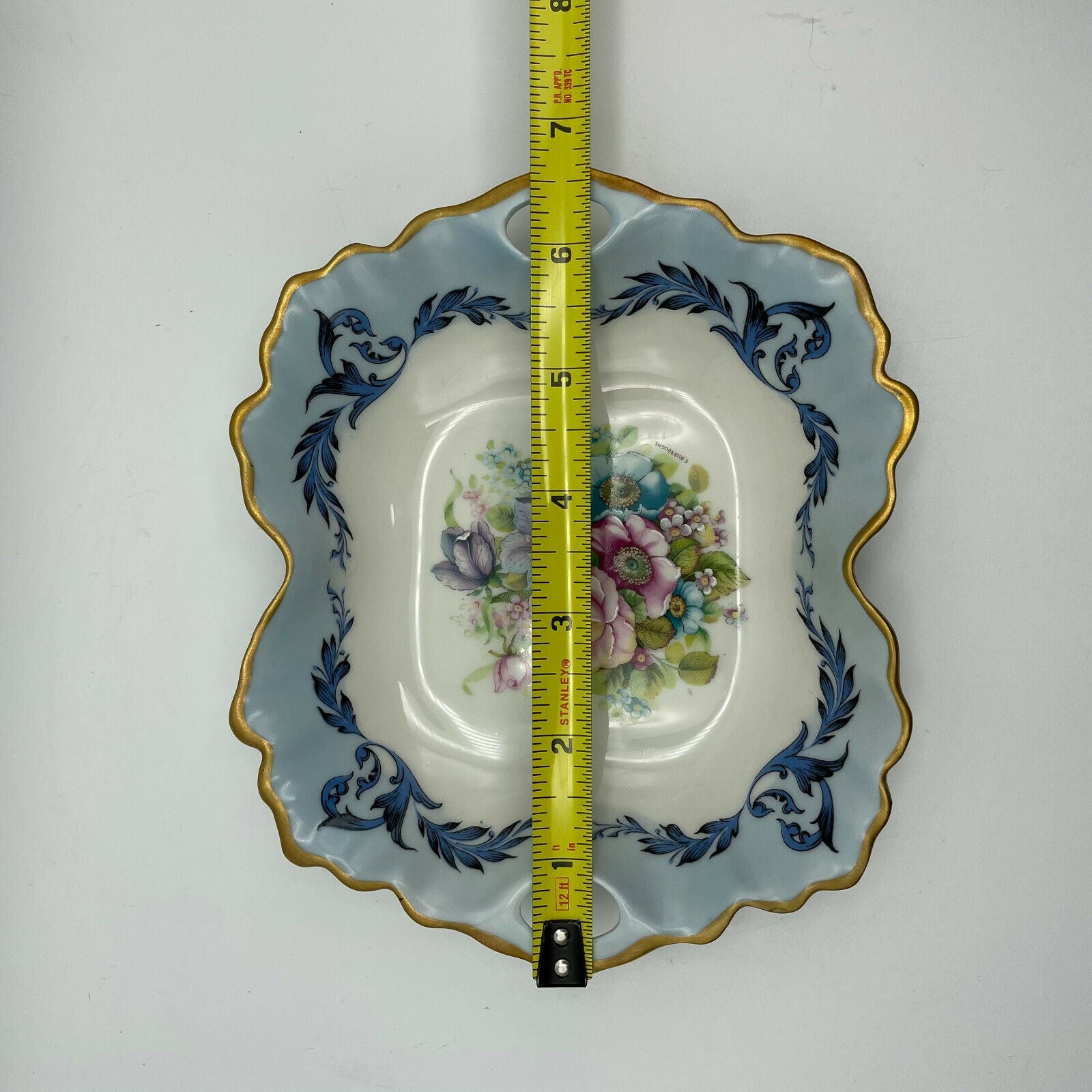 Vintage Limoges Small Trinket Dish With Gold Rim and Floral Design - Nostalgia 2 Now