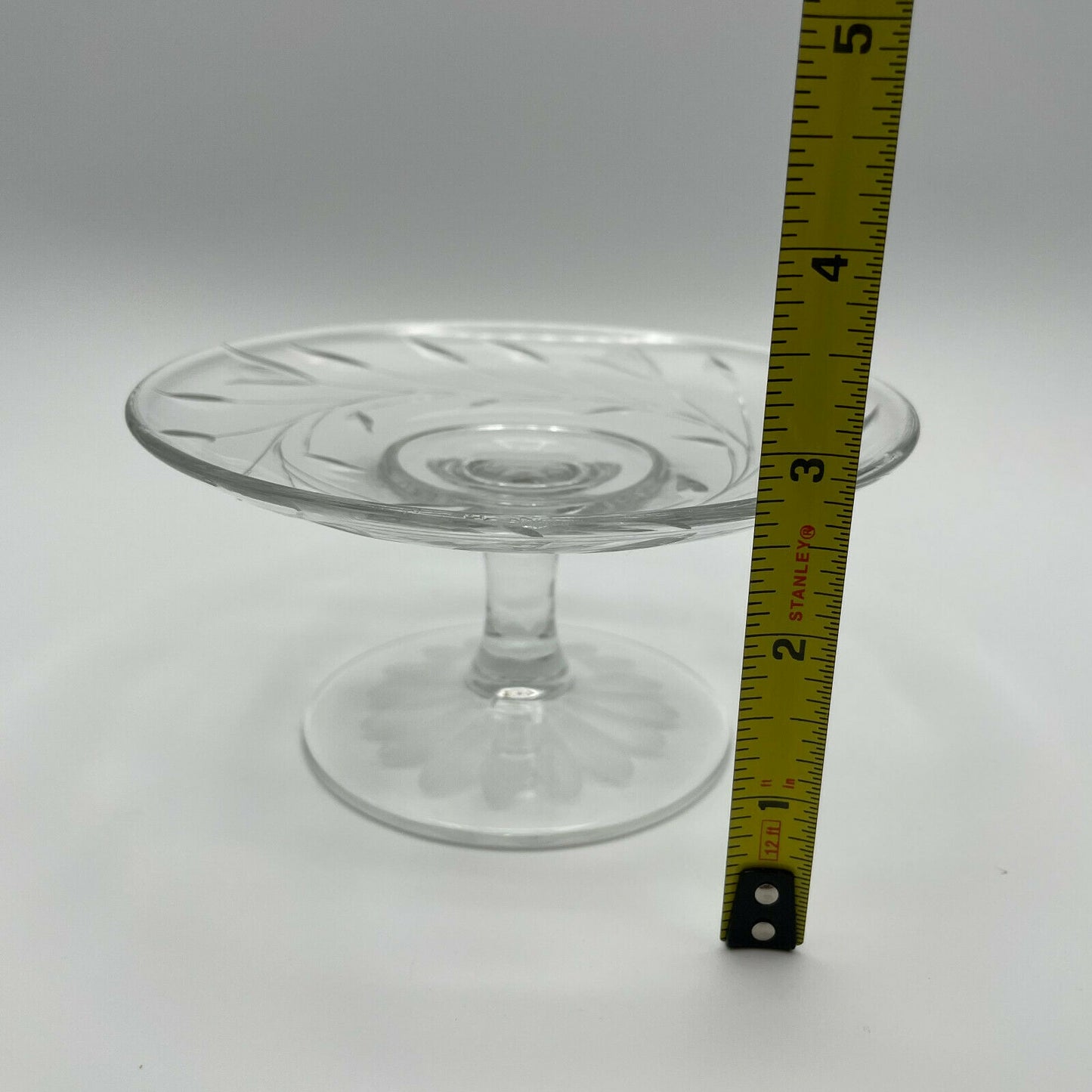 Vintage Dessert Dish Etched Pedestal - Nostalgia 2 Now