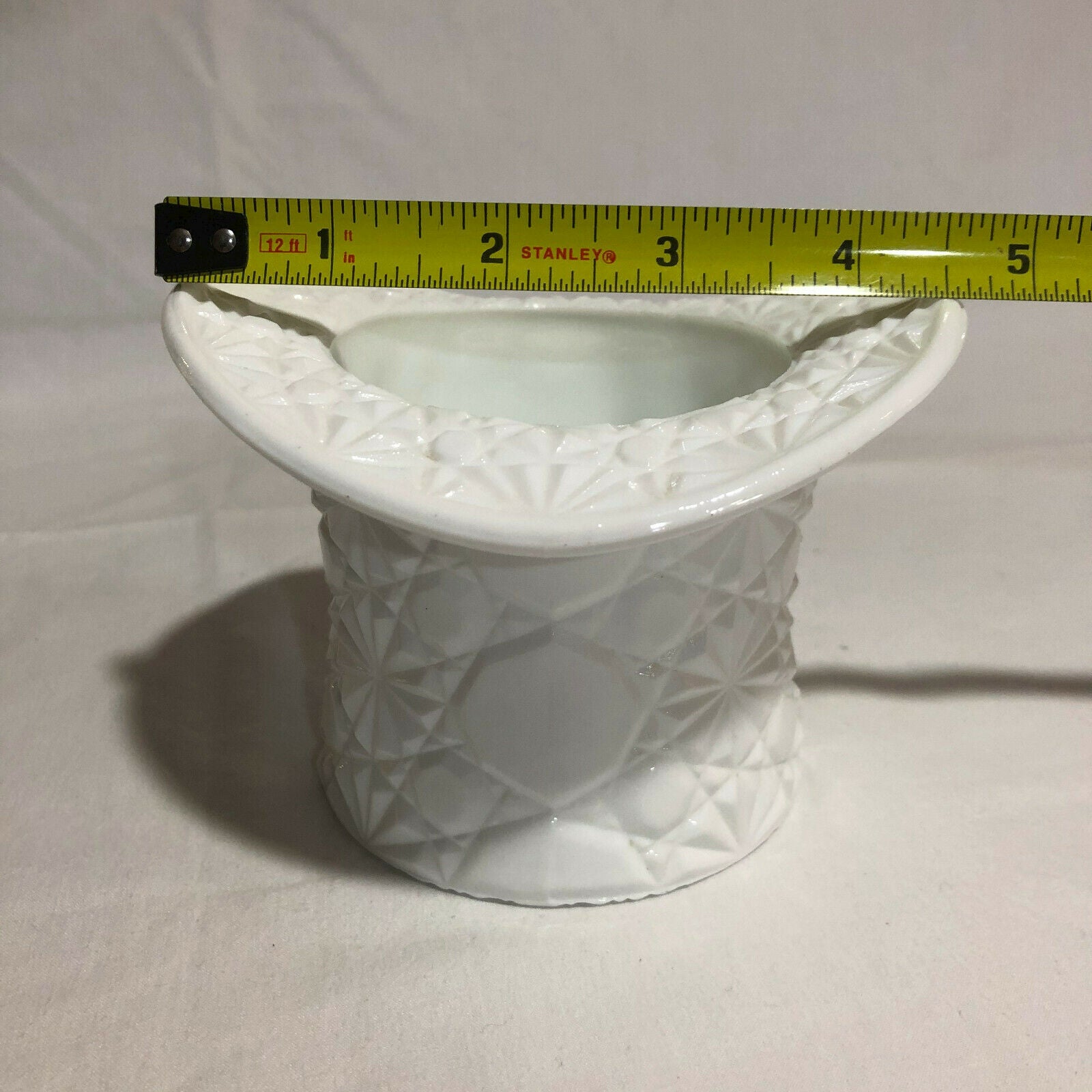 Vintage EMPIRE TOP HAT White Milk Glass - Hat of all Trades - Nostalgia 2 Now