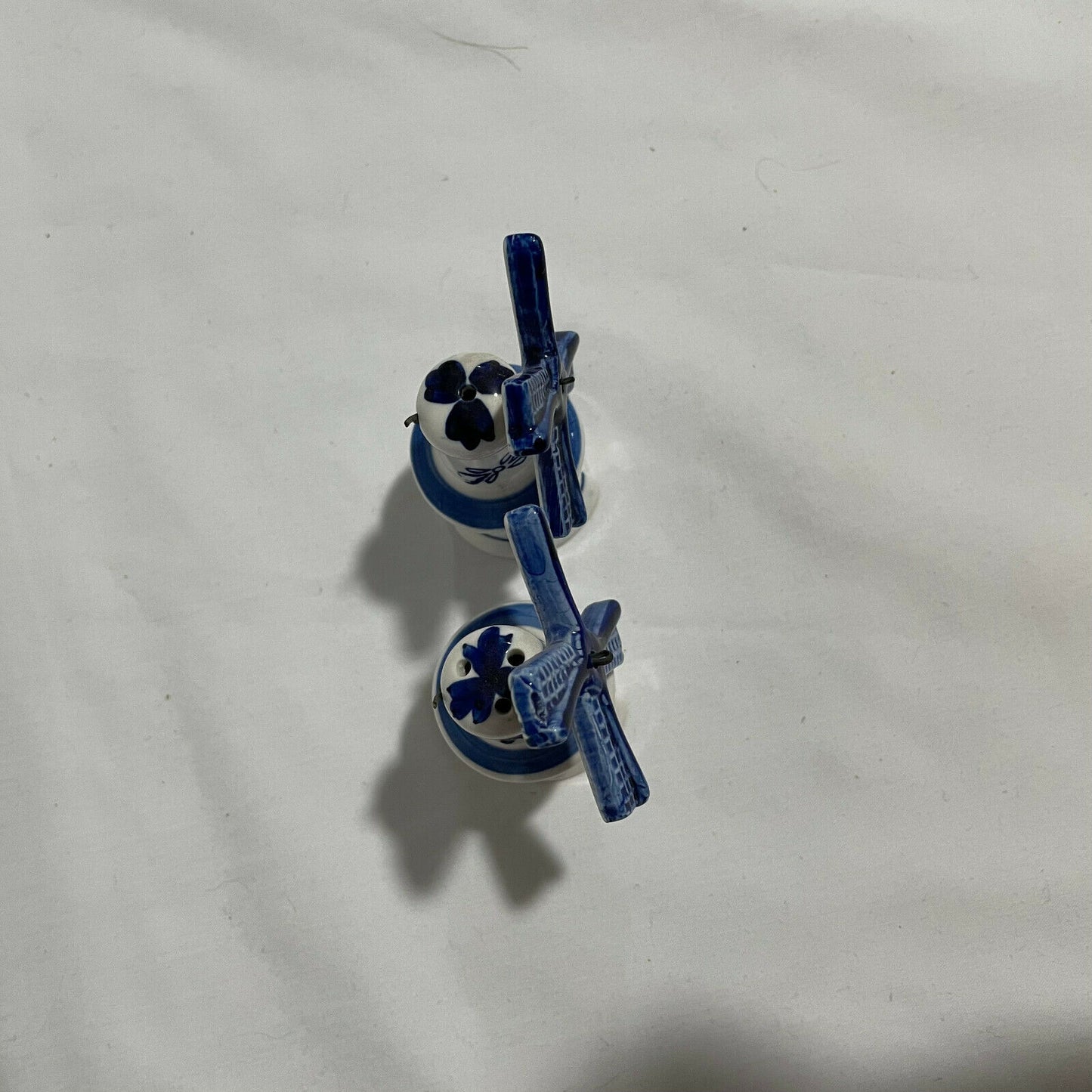 Vintage Blue & White Windmill Salt Pepper Shakers - Nostalgia 2 Now