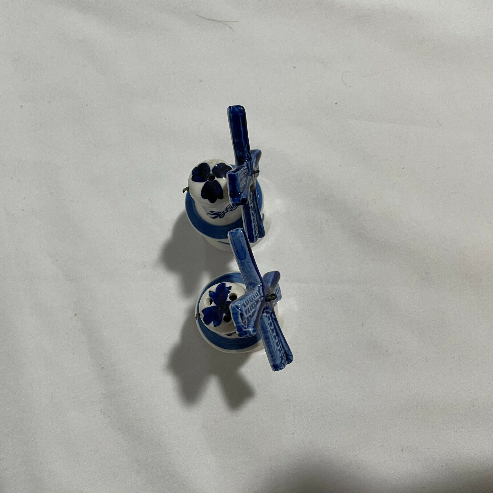 Vintage Blue & White Windmill Salt Pepper Shakers - Nostalgia 2 Now