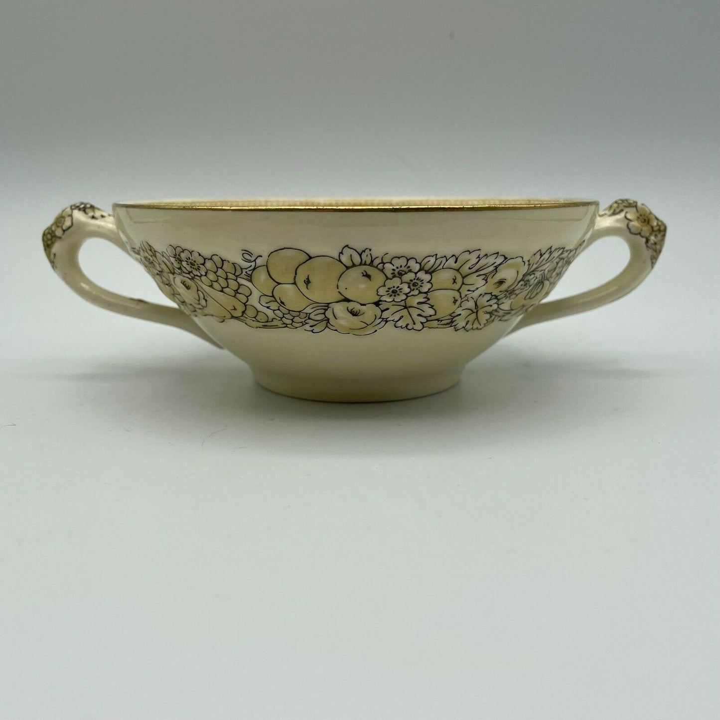 Vintage Crown Ducal Florentine Double Handled Cream/Soup Bowls, Set of 3 - Nostalgia 2 Now