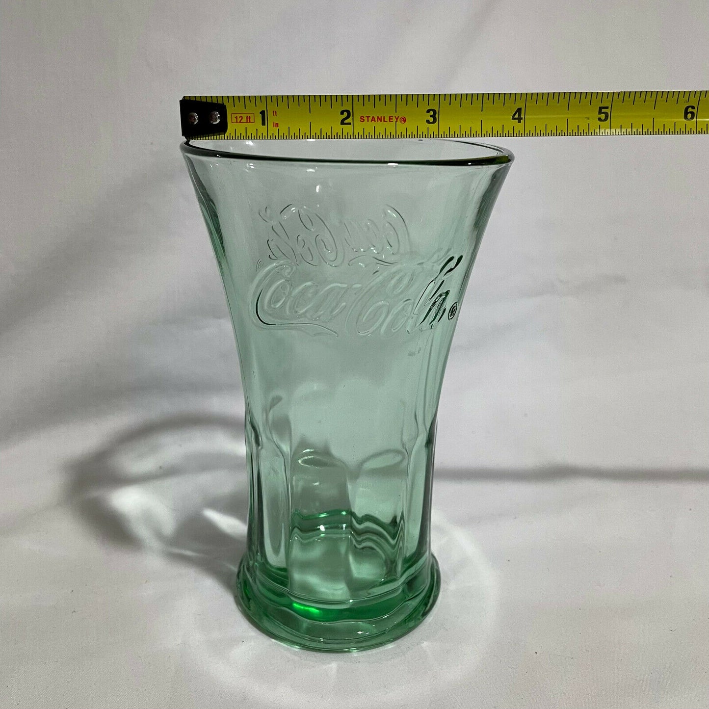 2 Vintage Flared 16 oz Coca Cola Coke Green Libbey Glass Tumblers - Nostalgia 2 Now