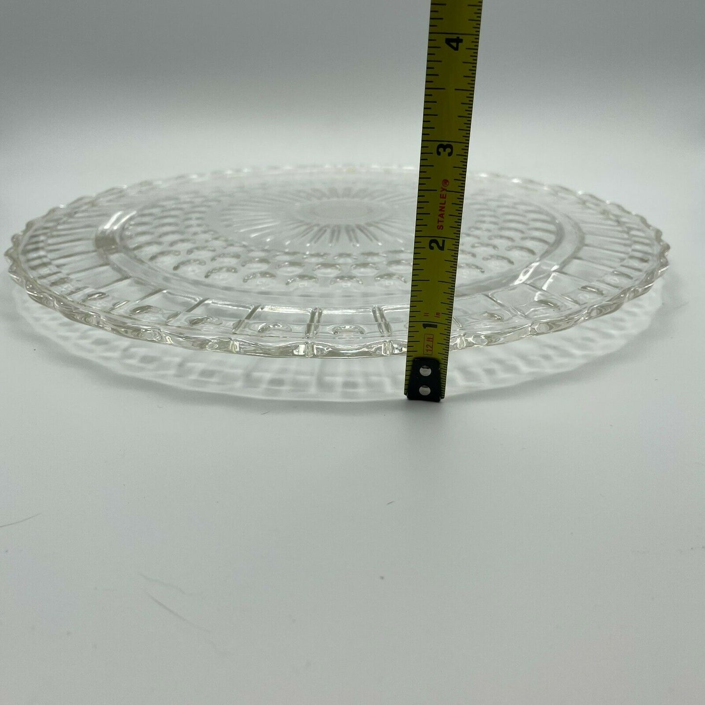 Vintage Clear Glass Cake Plate Hobnail 3-Footed Federal Glass Co. - Nostalgia 2 Now