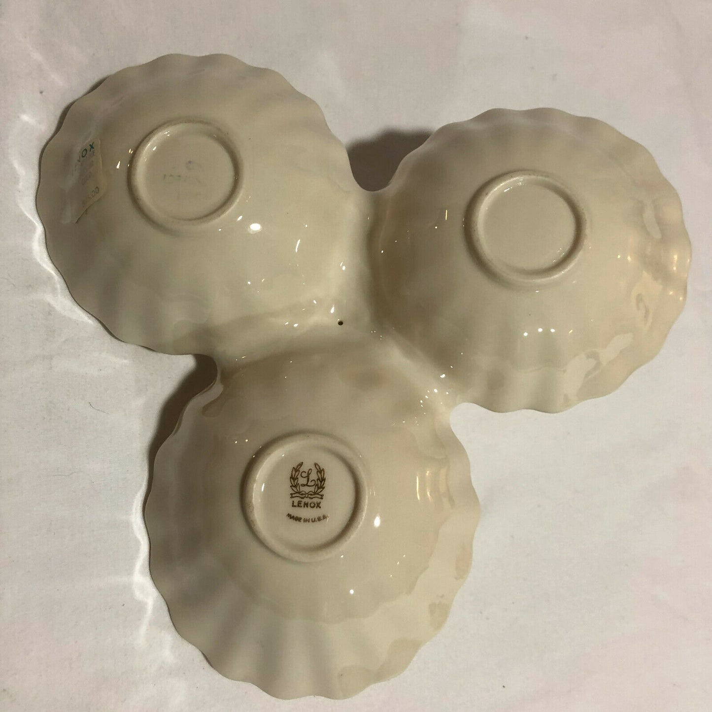 Lenox Ivory Fontaine Server Divided Dish with Gold Accents - Nostalgia 2 Now