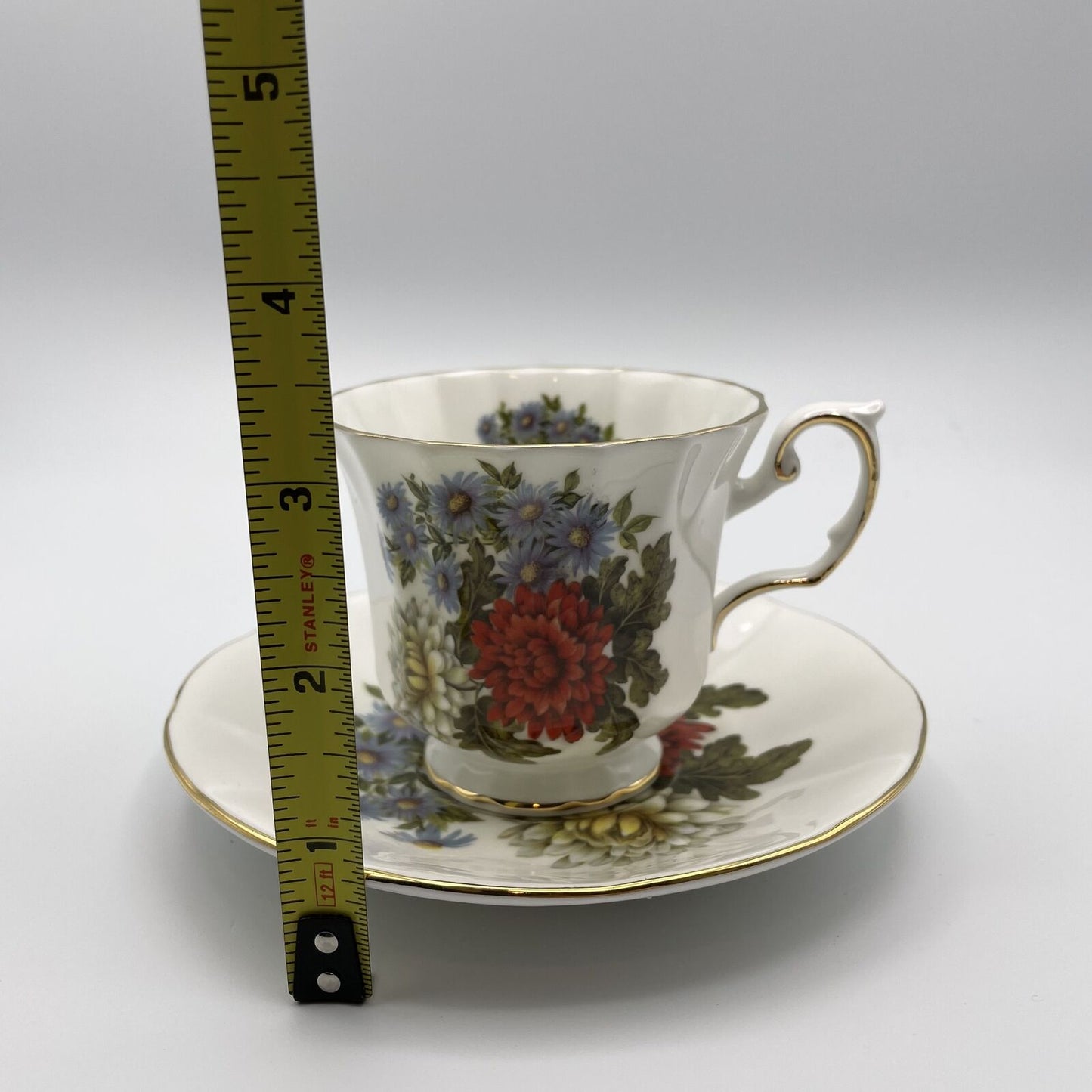 Elizabethan Bone China Teacup and Saucer- Flowers of the Season - Nostalgia 2 Now