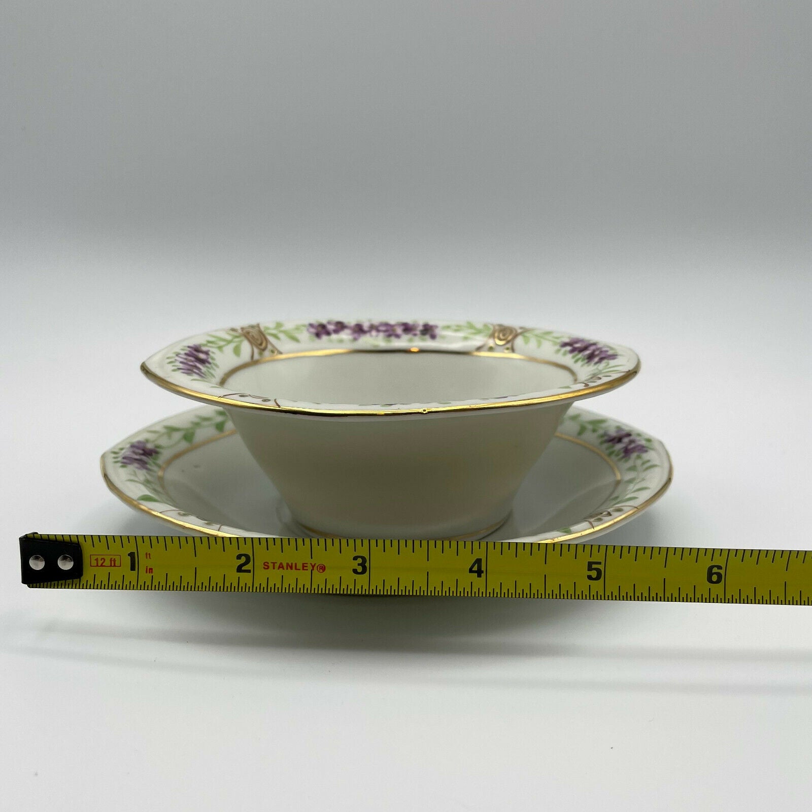 Vintage Hand Painted Nippon Bowl with Matching Plate - Nostalgia 2 Now