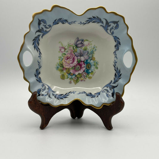Vintage Limoges Small Trinket Dish With Gold Rim and Floral Design - Nostalgia 2 Now